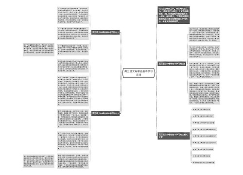 高三语文有哪些基本学习方法