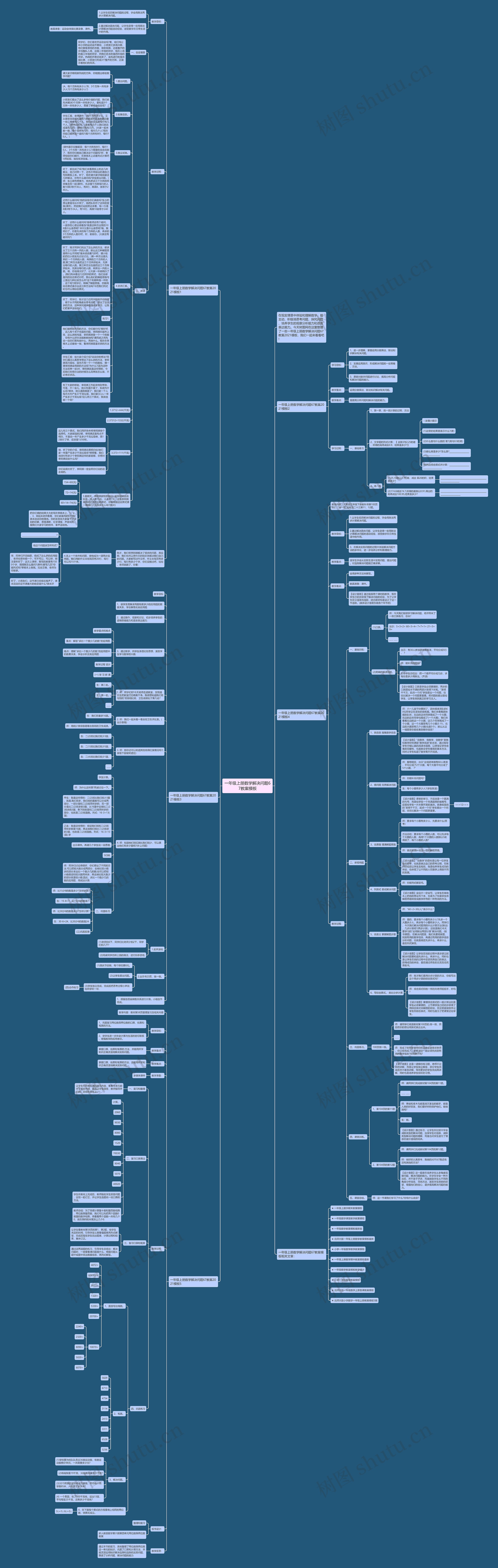 一年级上册数学解决问题67教案思维导图
