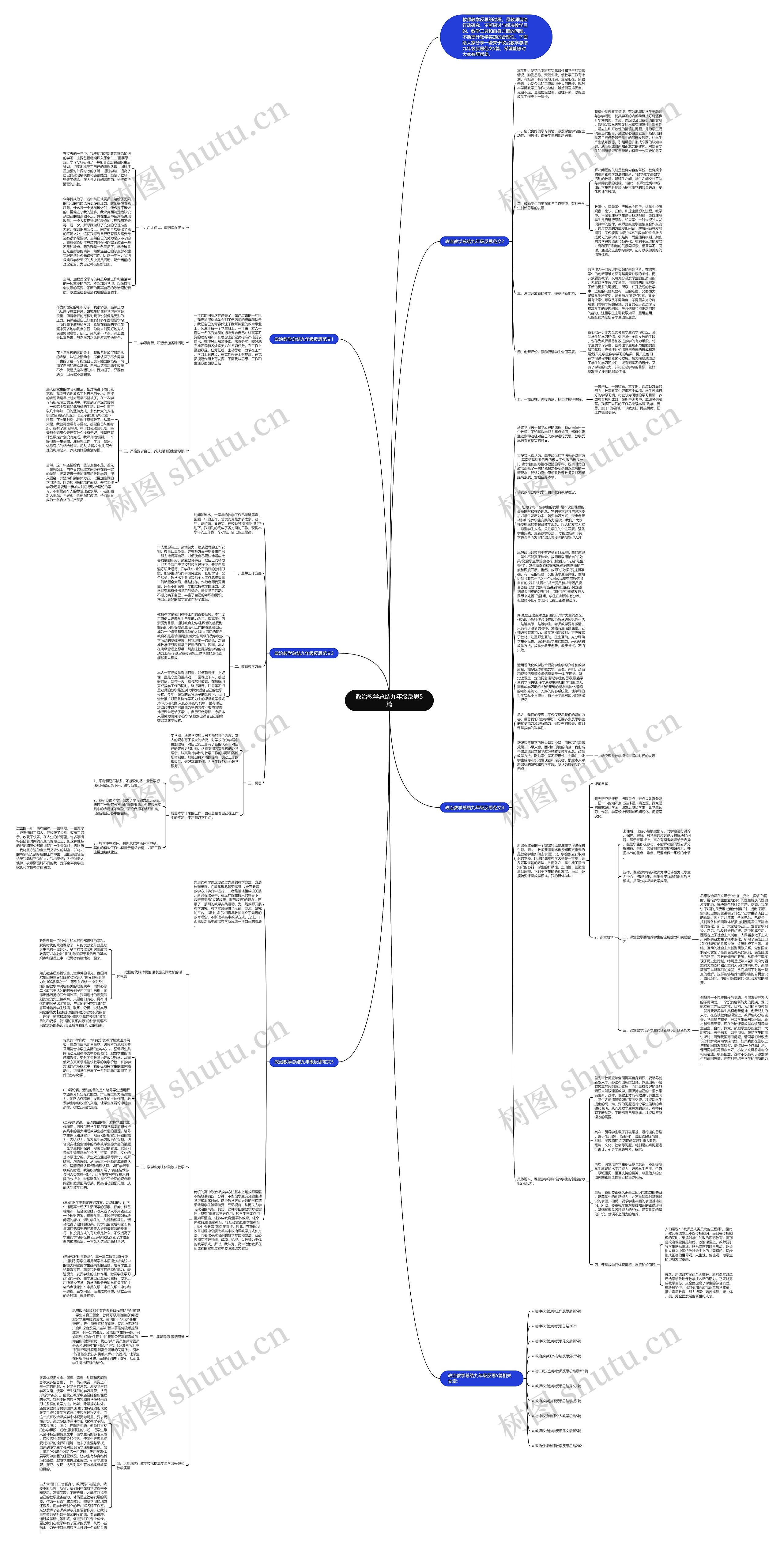 政治教学总结九年级反思5篇思维导图