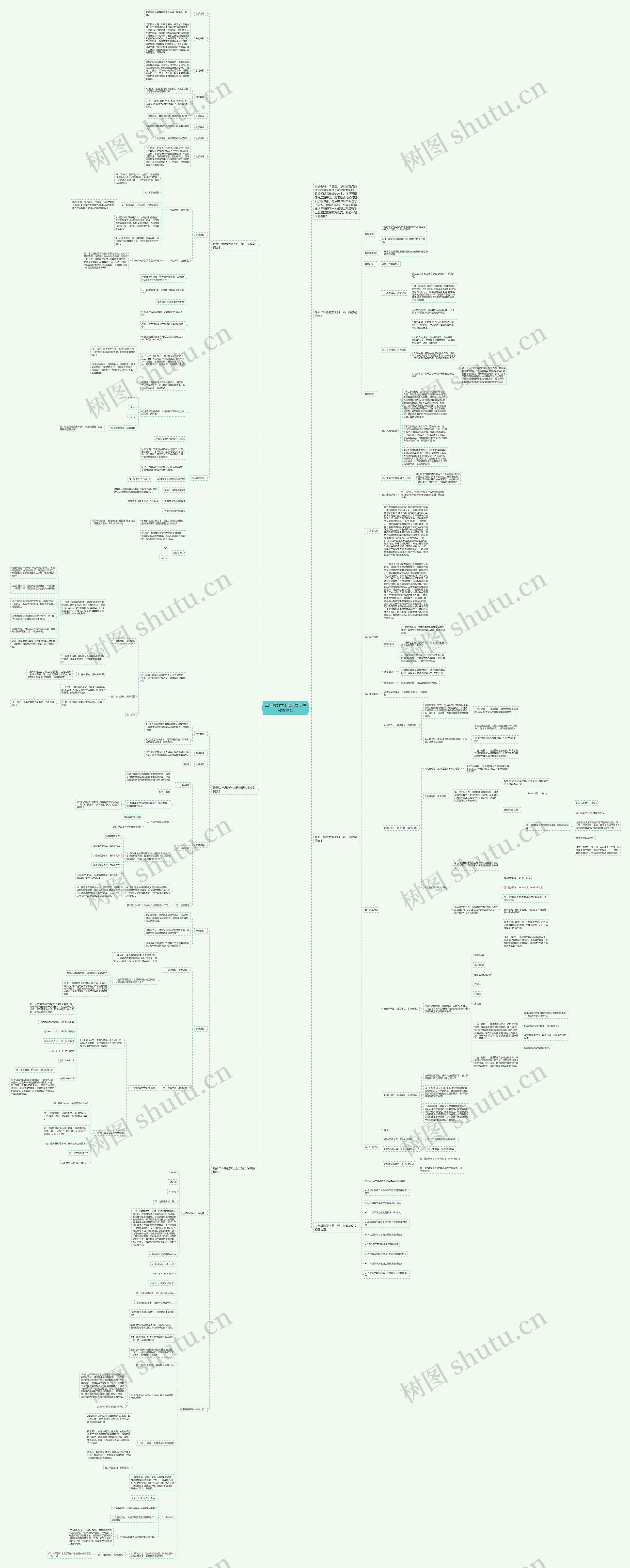 二年级数学上册三疑三探教案例文思维导图