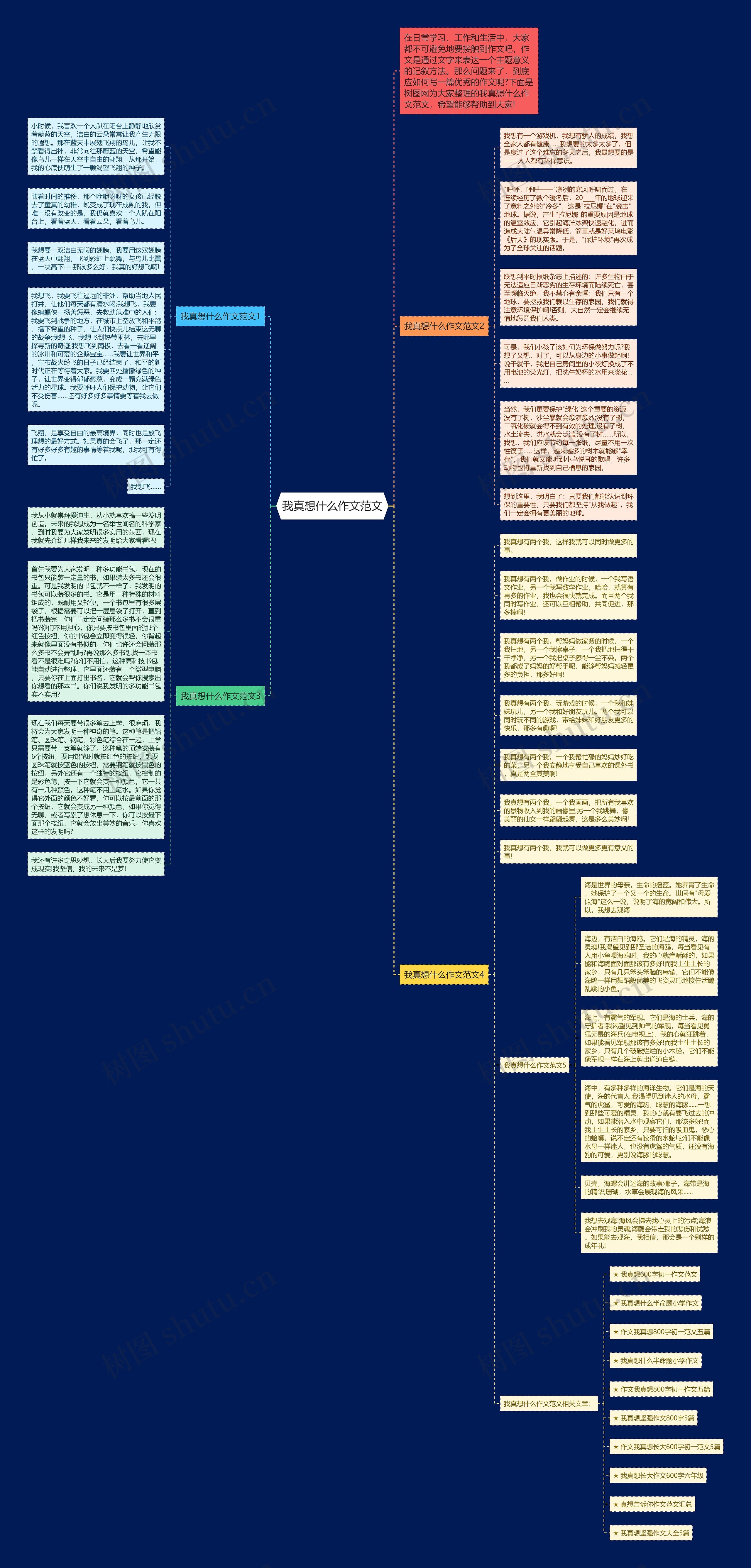 我真想什么作文范文思维导图