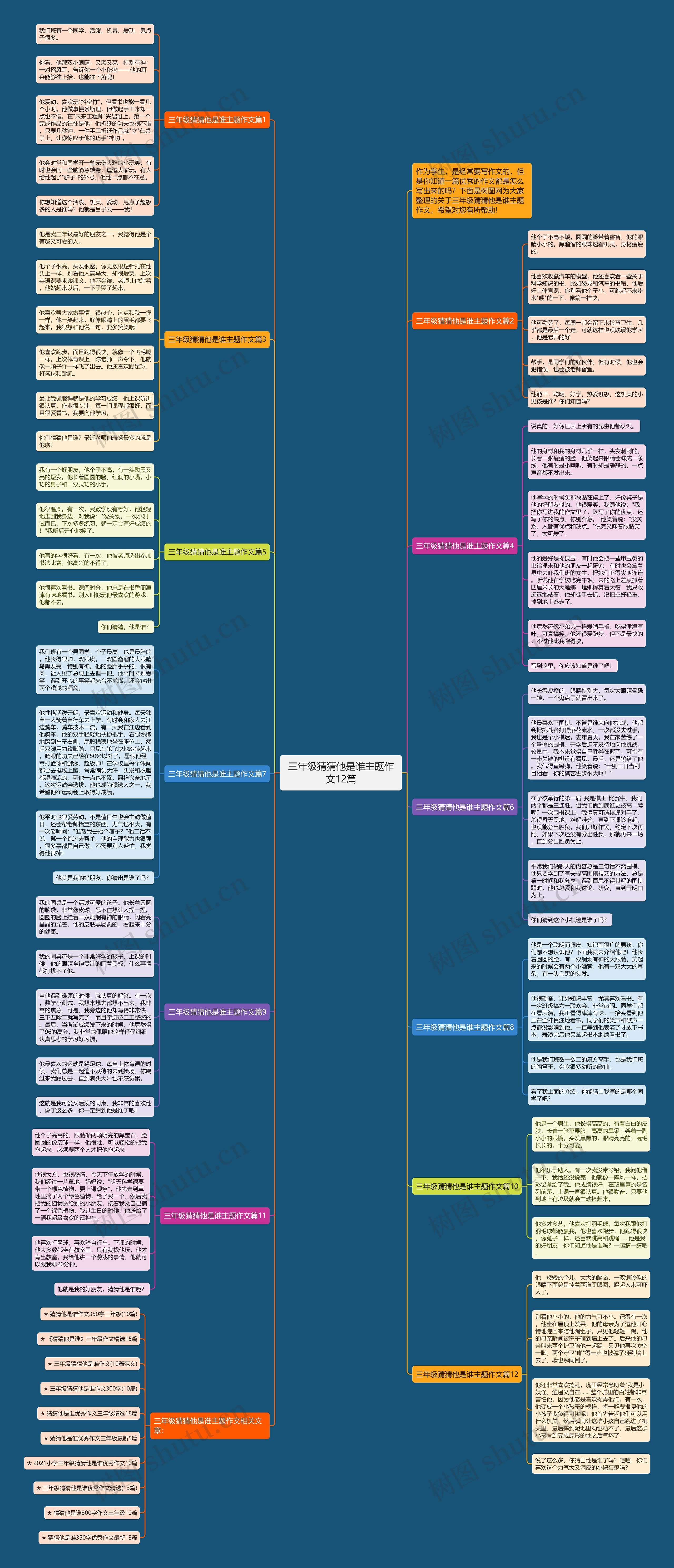 三年级猜猜他是谁主题作文12篇