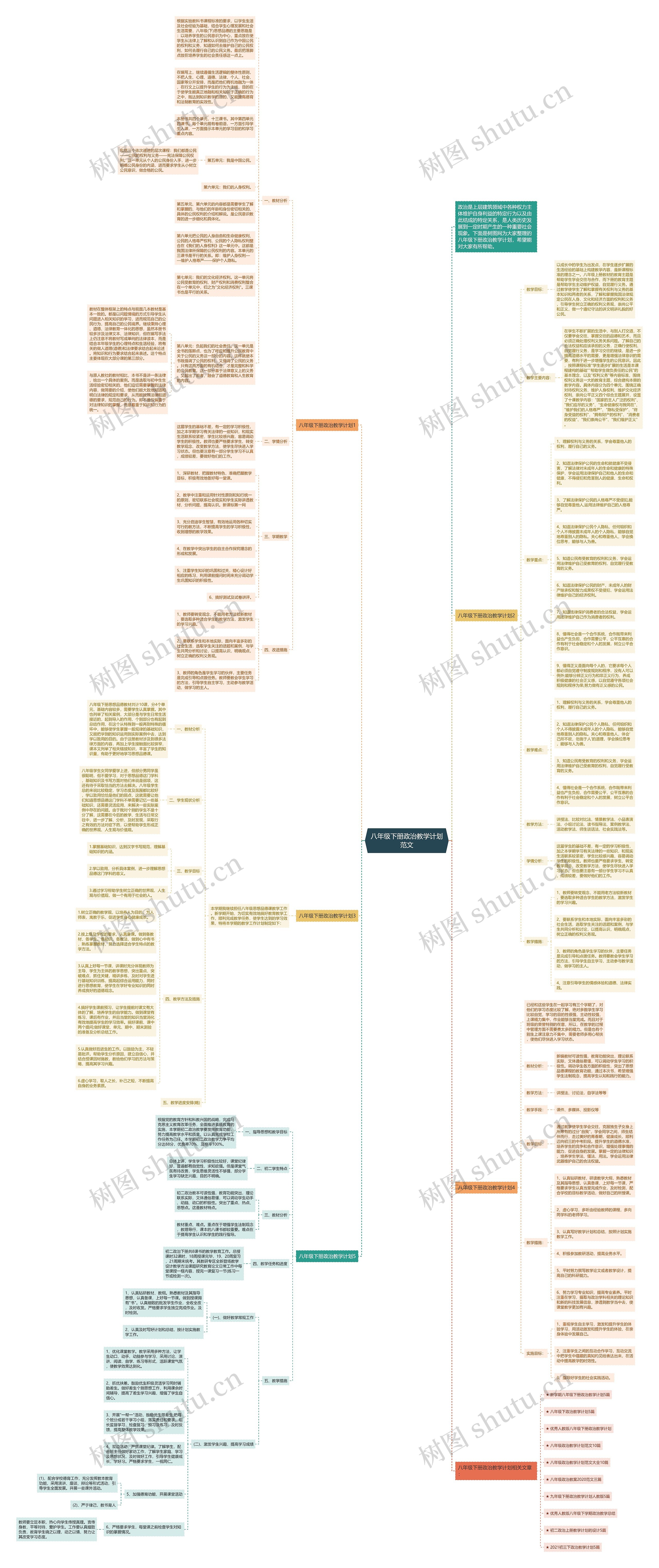 八年级下册政治教学计划范文思维导图