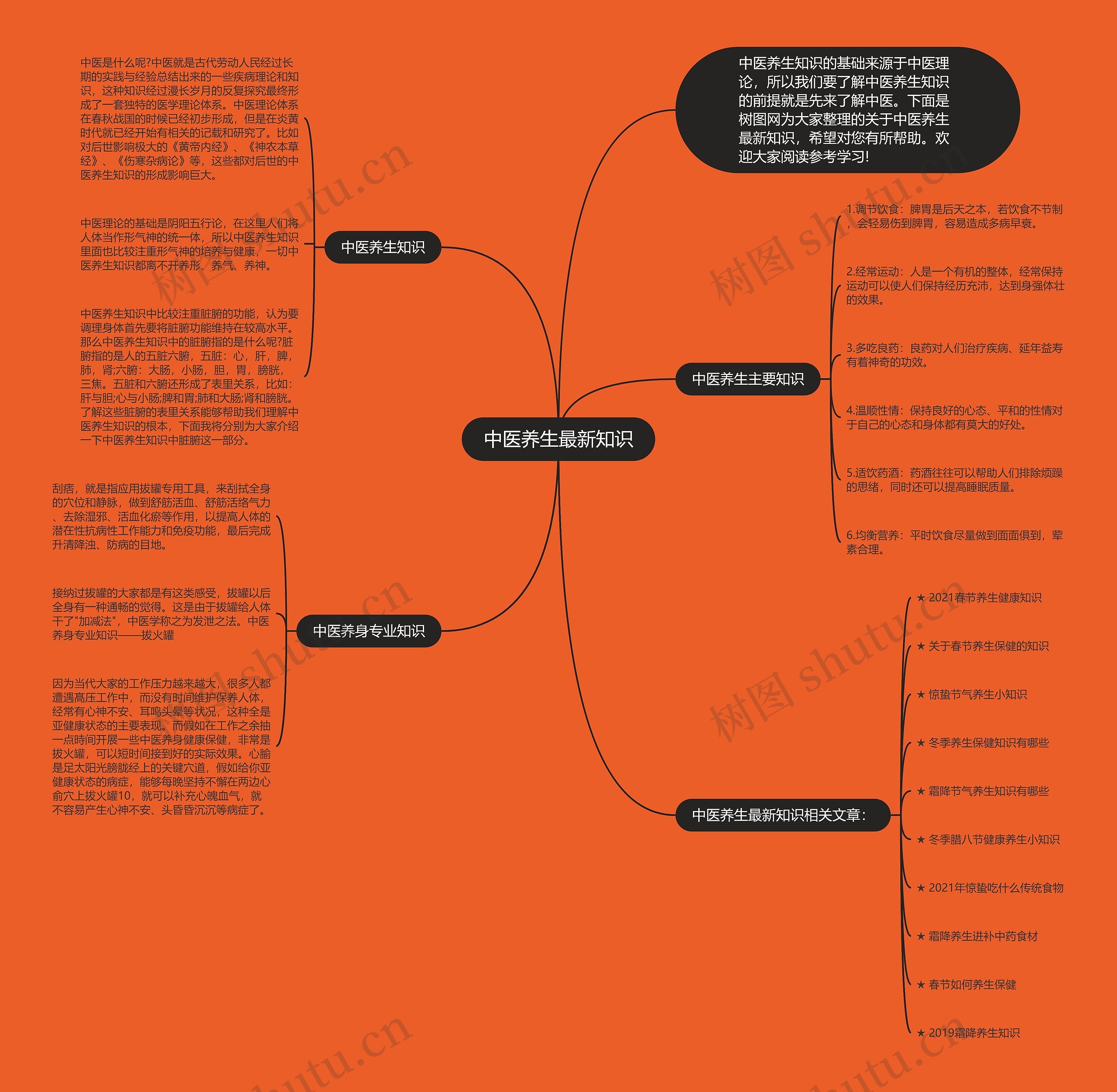 中医养生最新知识思维导图