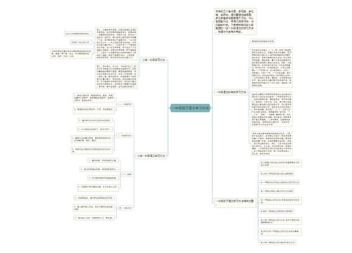 一年级孩子语文学习方法