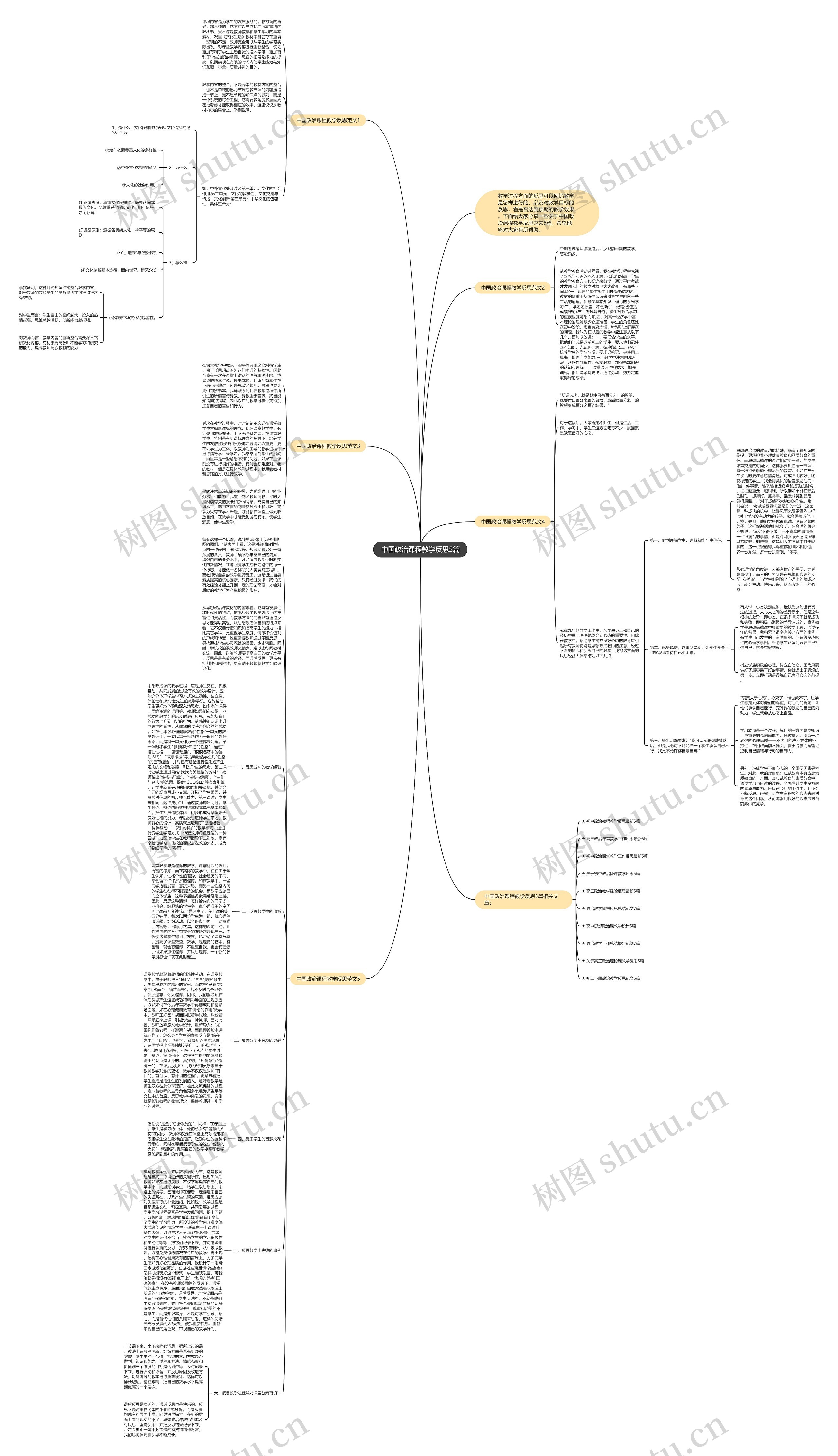 中国政治课程教学反思5篇思维导图