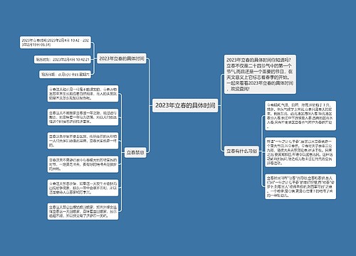 2023年立春的具体时间