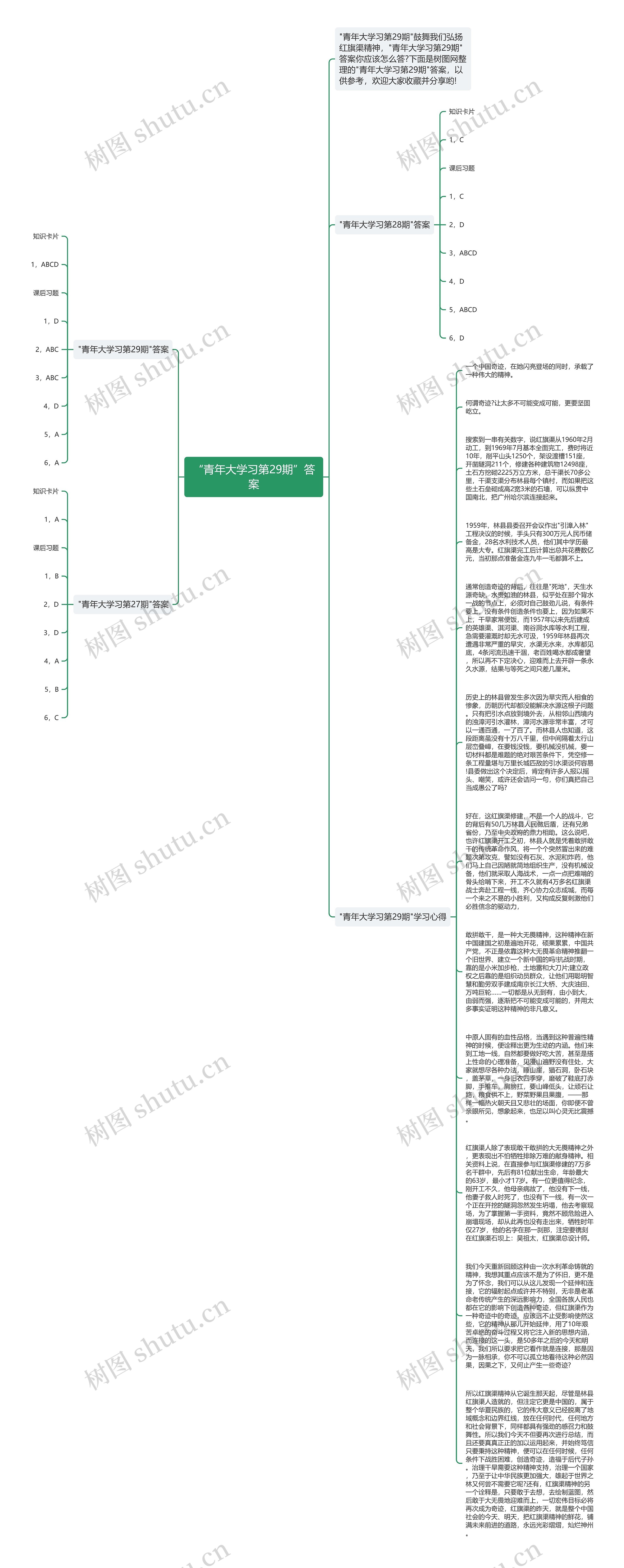 “青年大学习第29期”答案思维导图