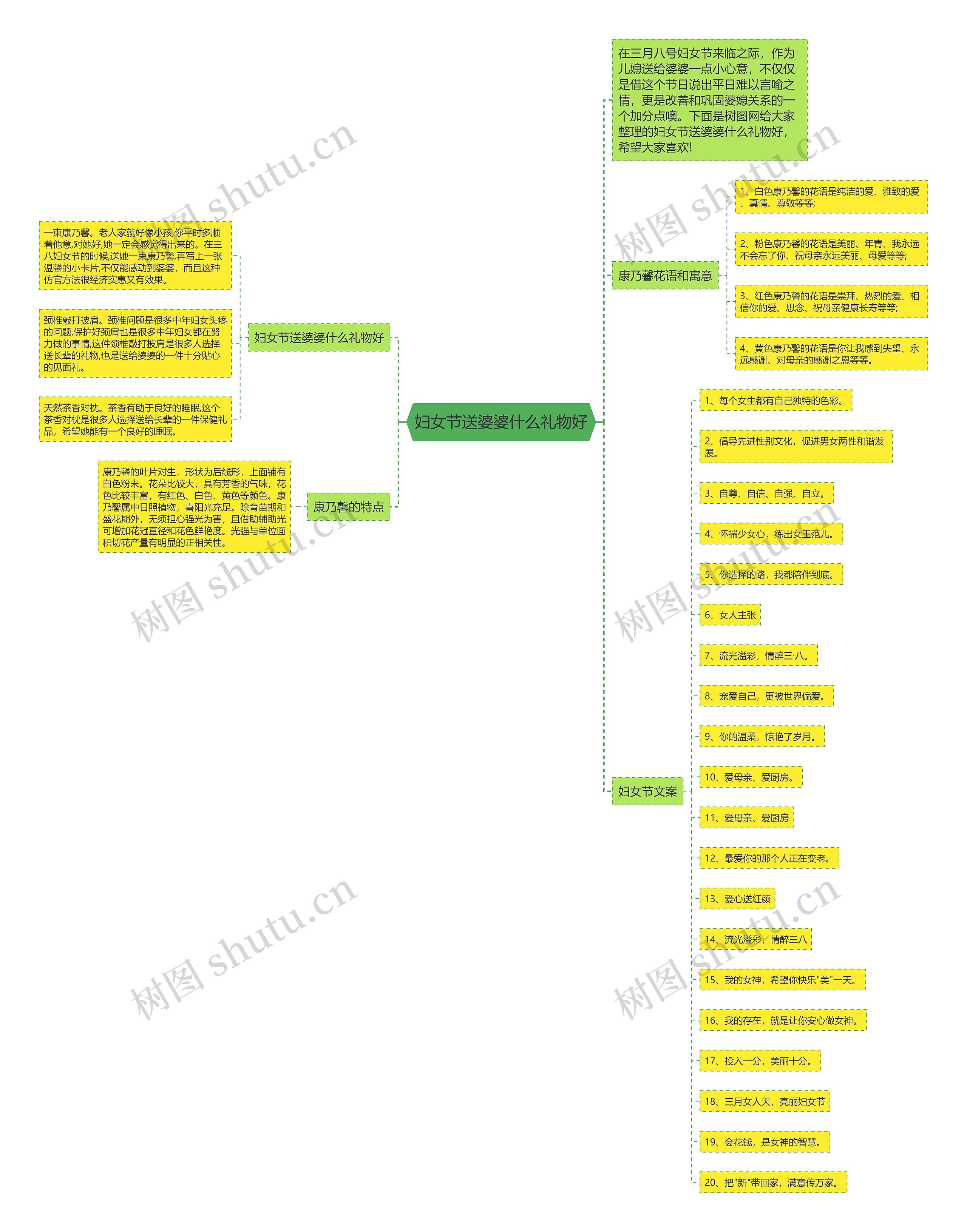 妇女节送婆婆什么礼物好思维导图