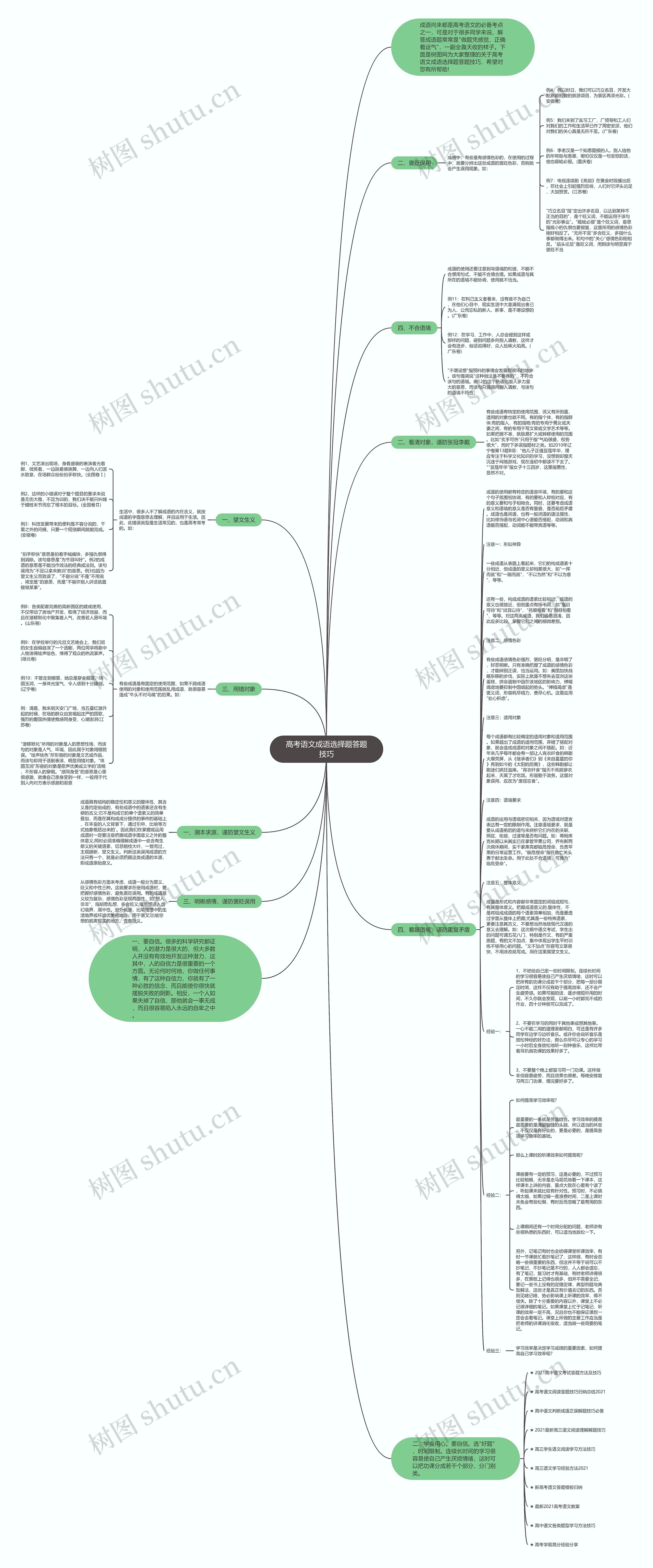 高考语文成语选择题答题技巧思维导图
