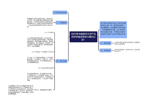 2023年中国海洋大学产业经济学复试考研大纲已公示！