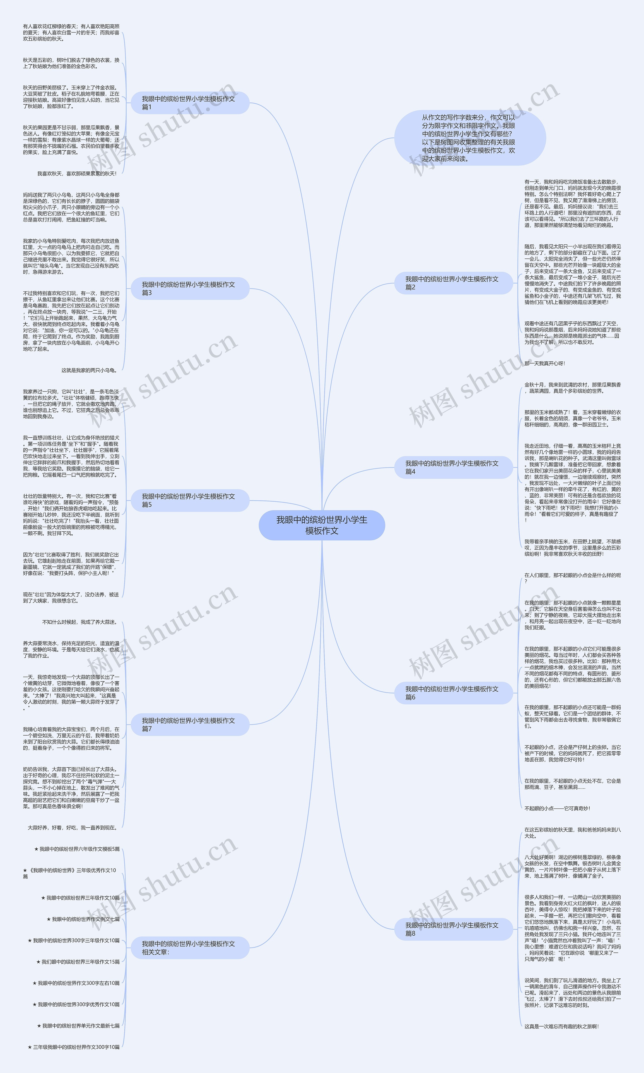 我眼中的缤纷世界小学生作文思维导图
