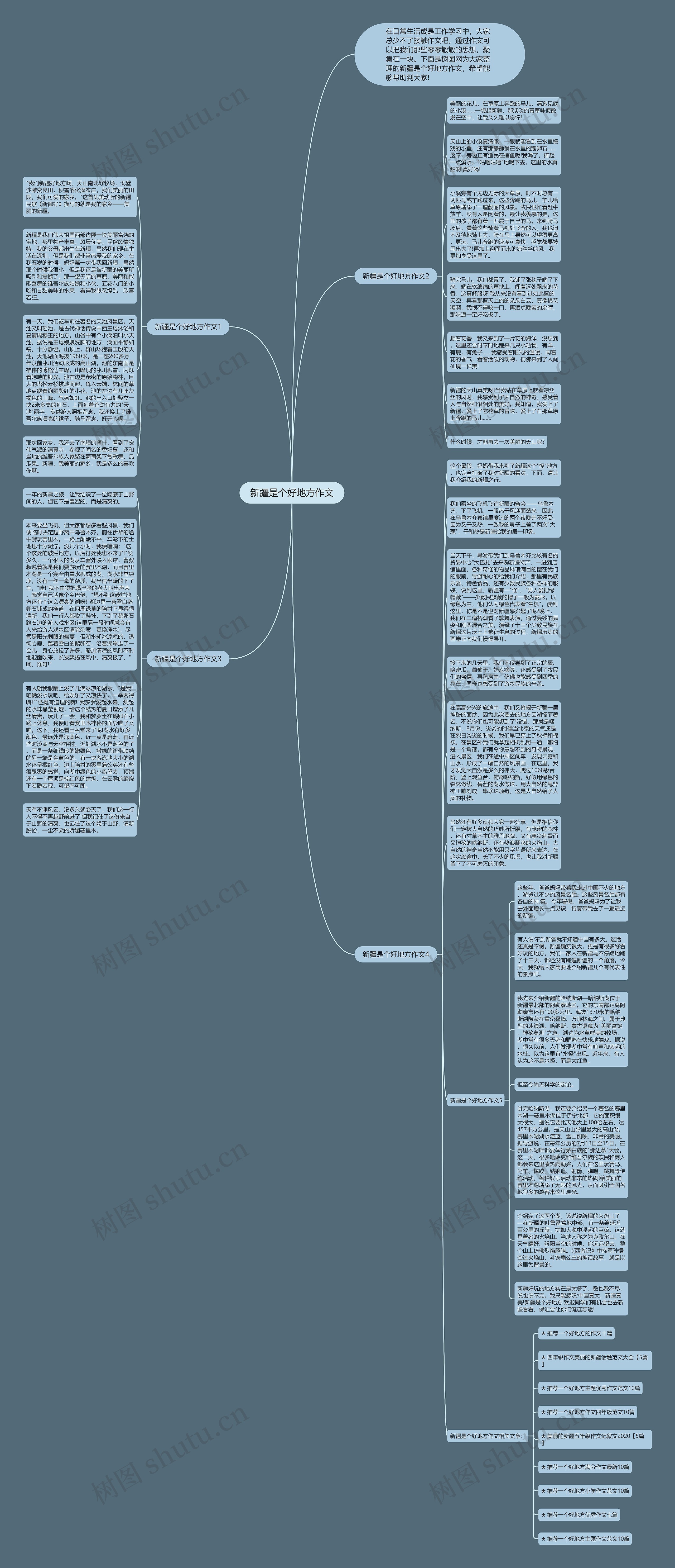 新疆是个好地方作文思维导图