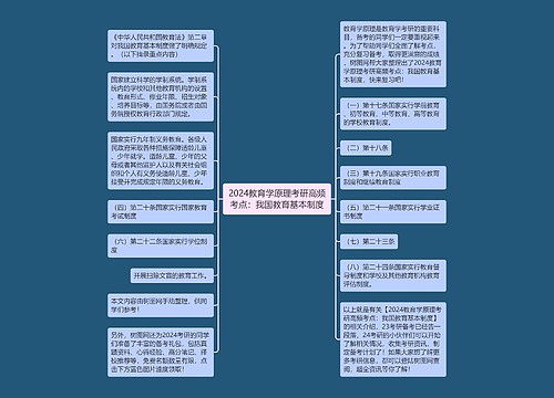 2024教育学原理考研高频考点：我国教育基本制度