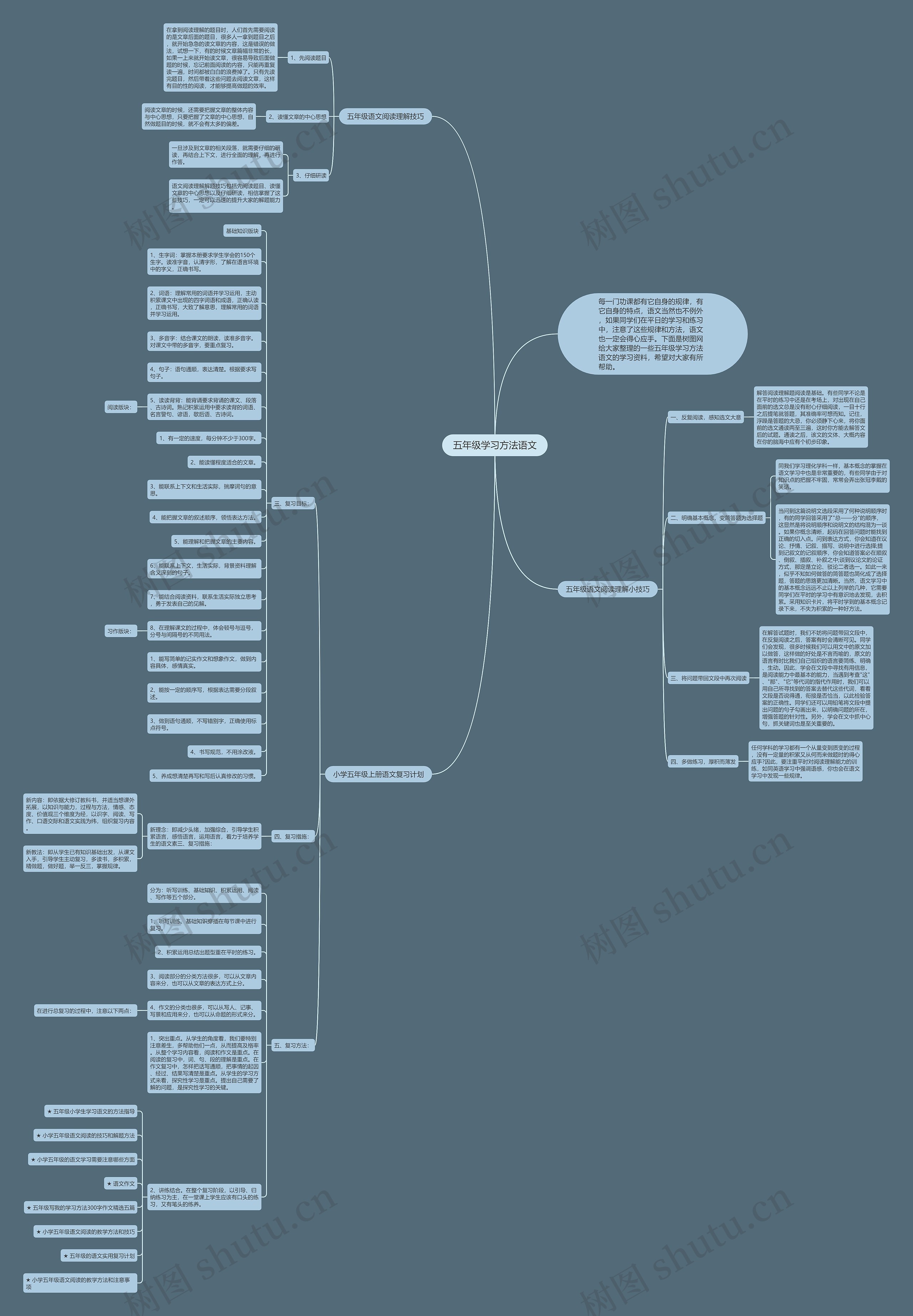 五年级学习方法语文