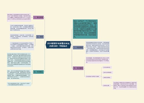 2024管理学考研重点考试内容分析！学姐指点