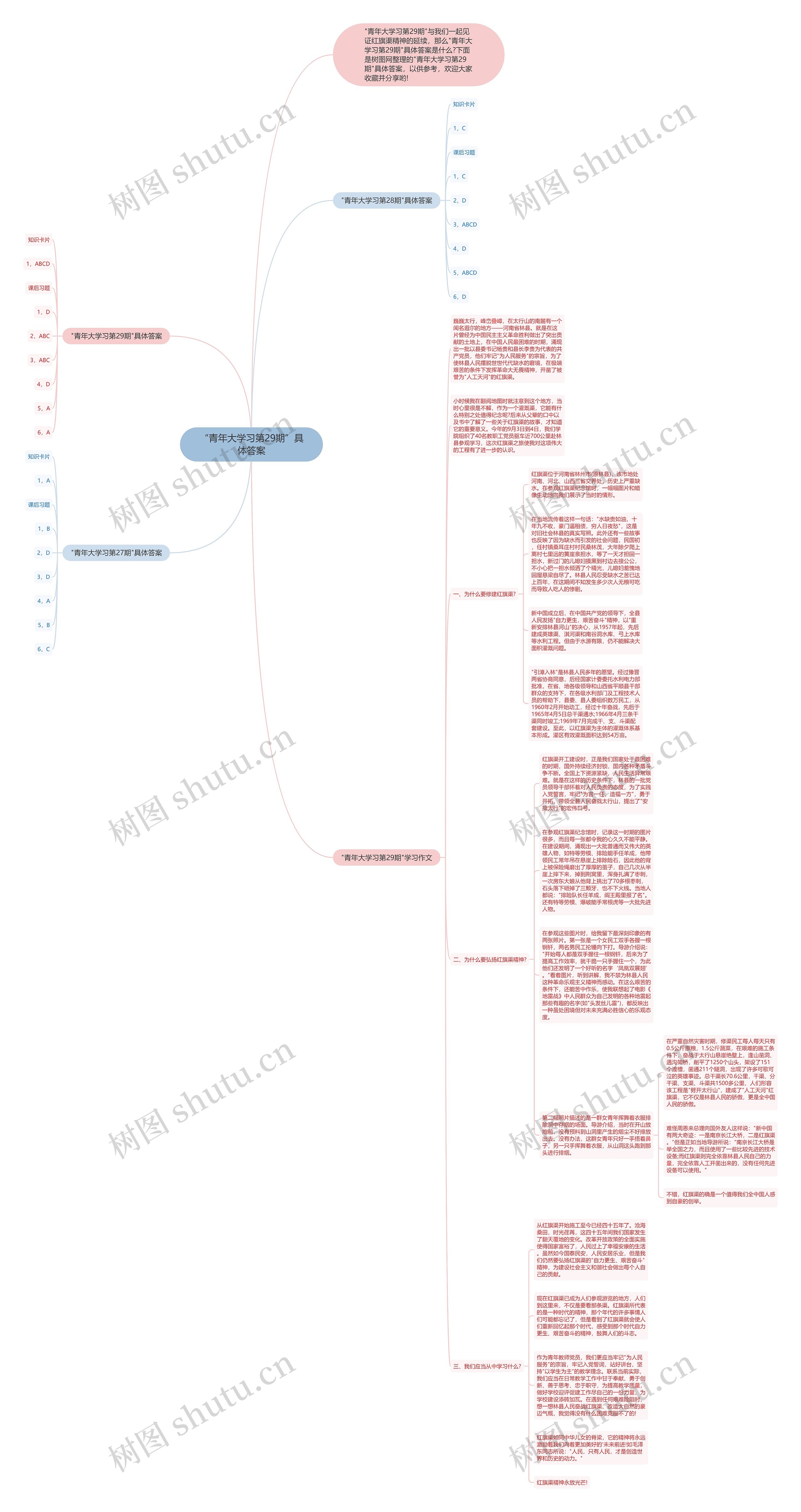 “青年大学习第29期”具体答案思维导图