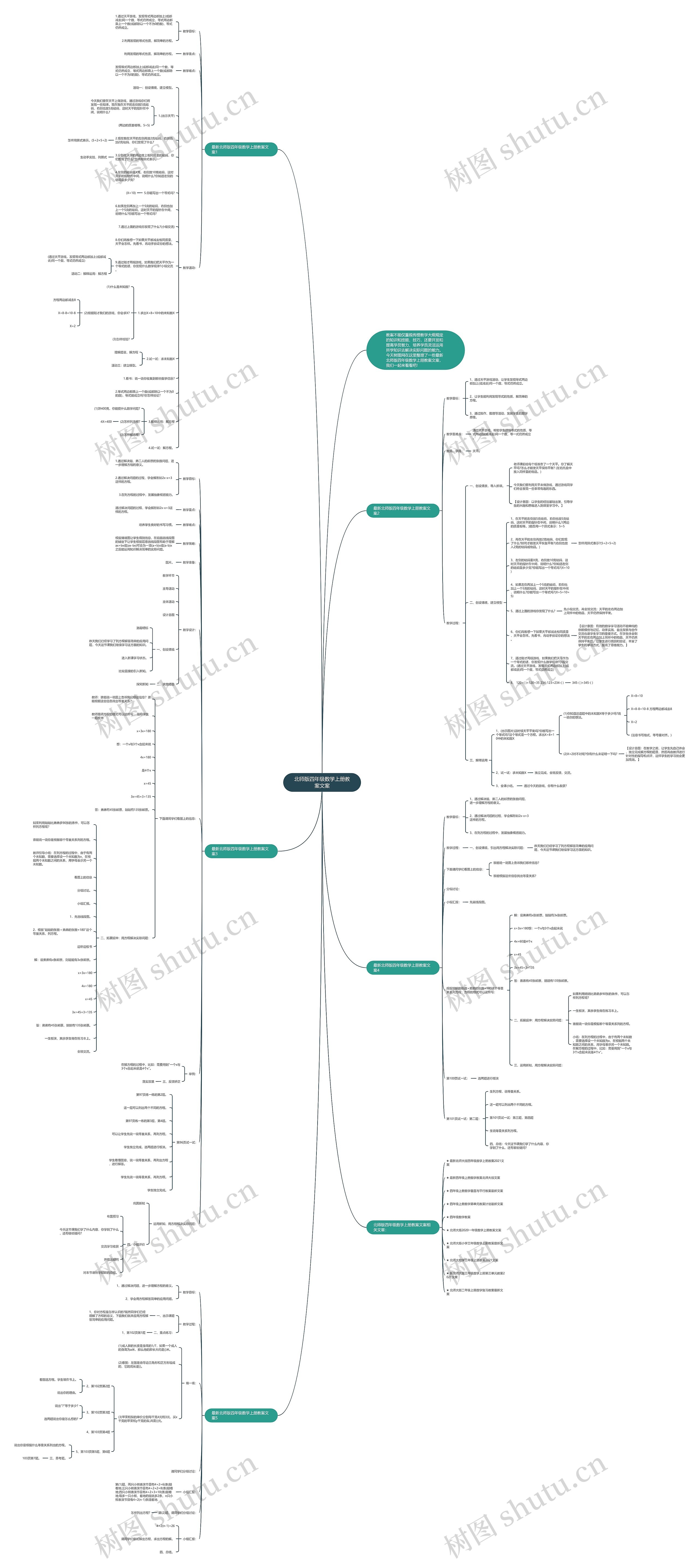 北师版四年级数学上册教案文案