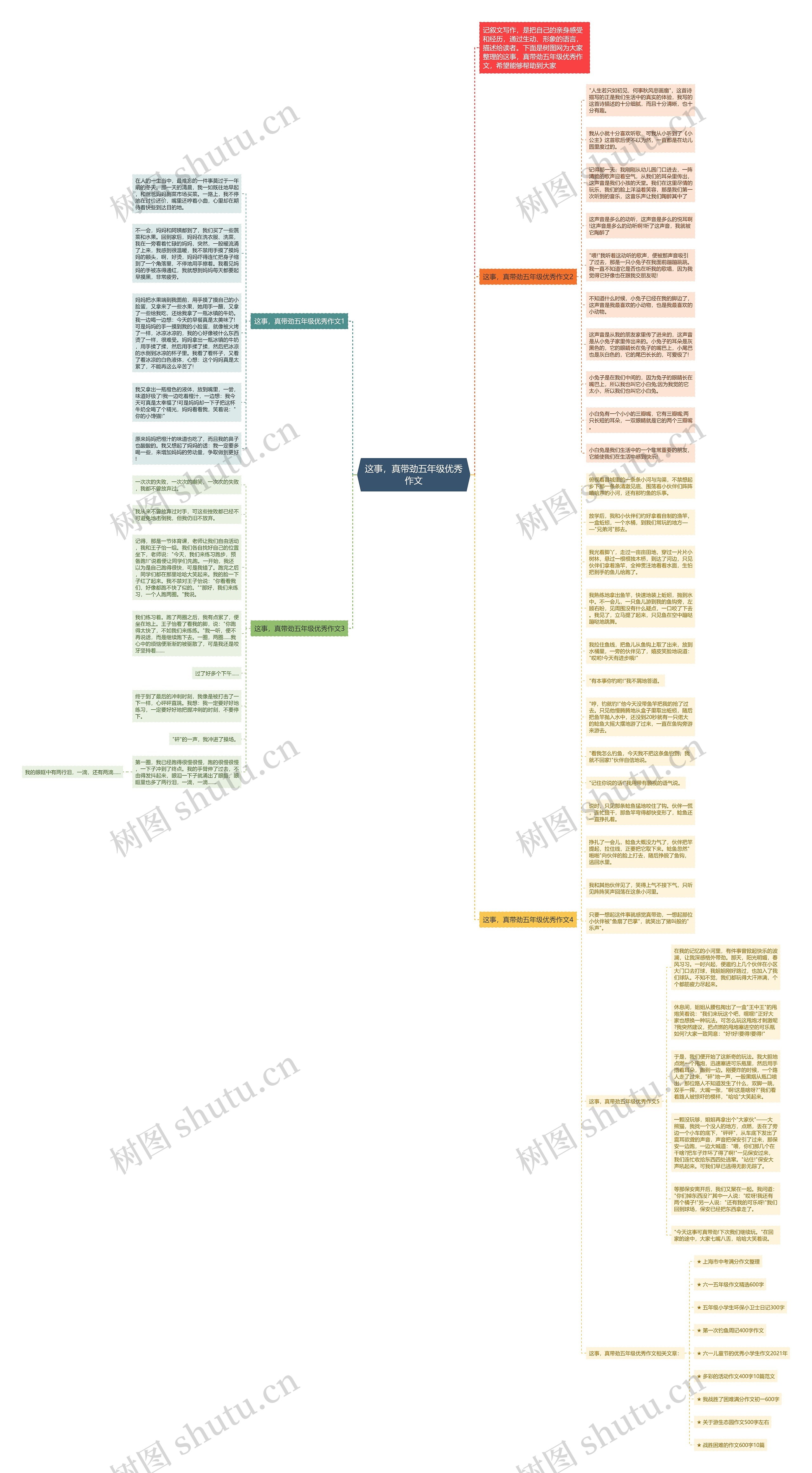 这事，真带劲五年级优秀作文思维导图