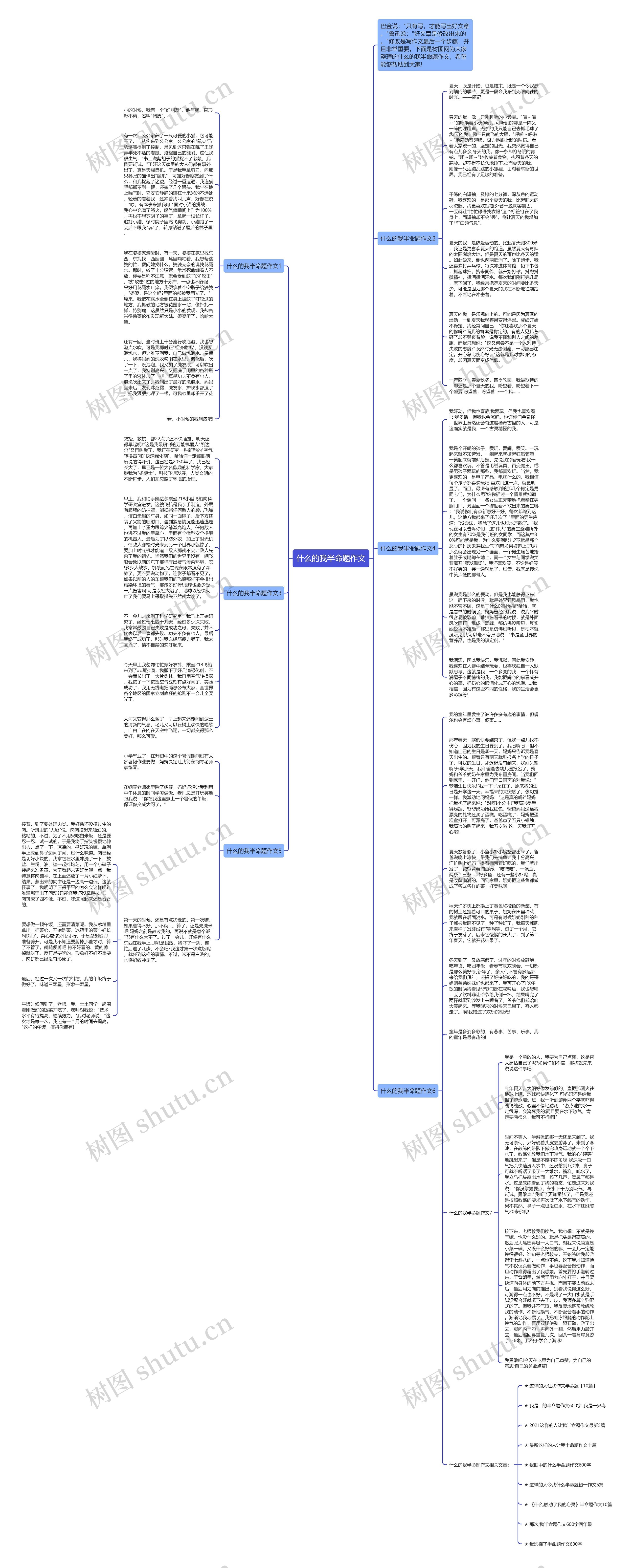 什么的我半命题作文思维导图