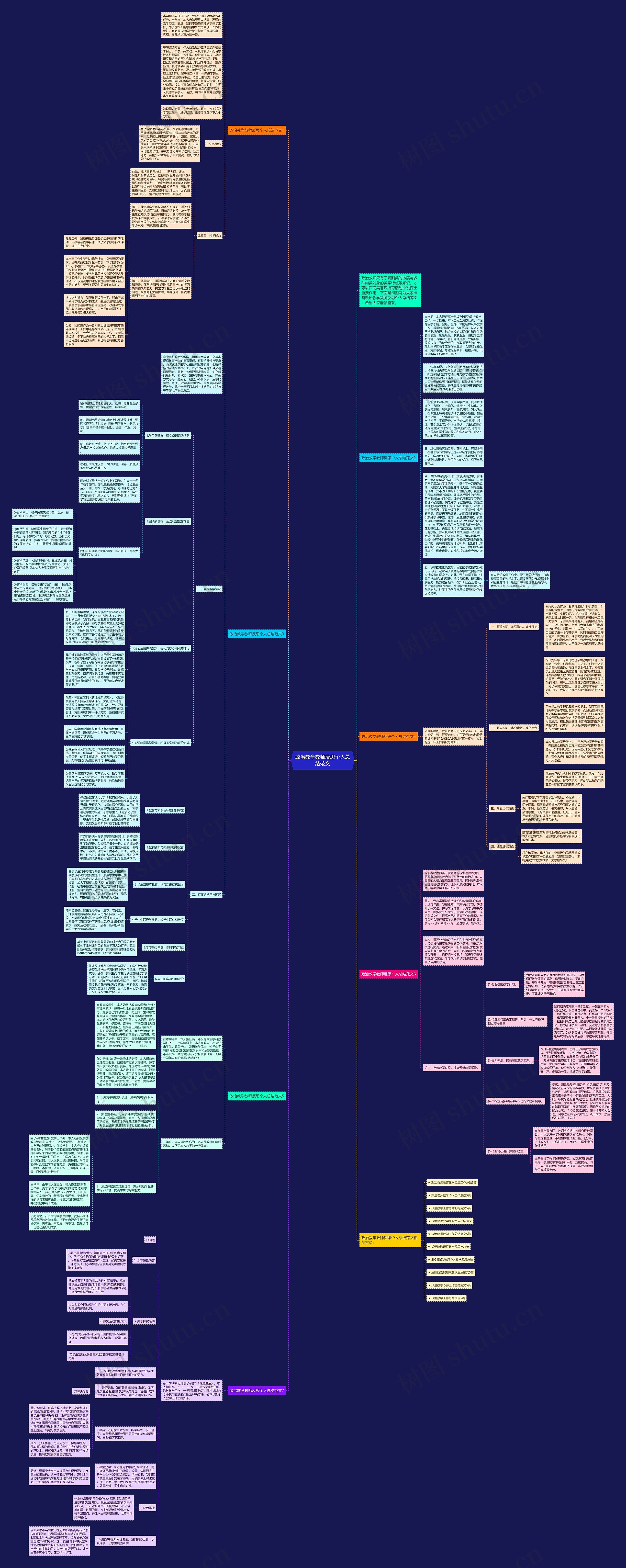 政治教学教师反思个人总结范文思维导图