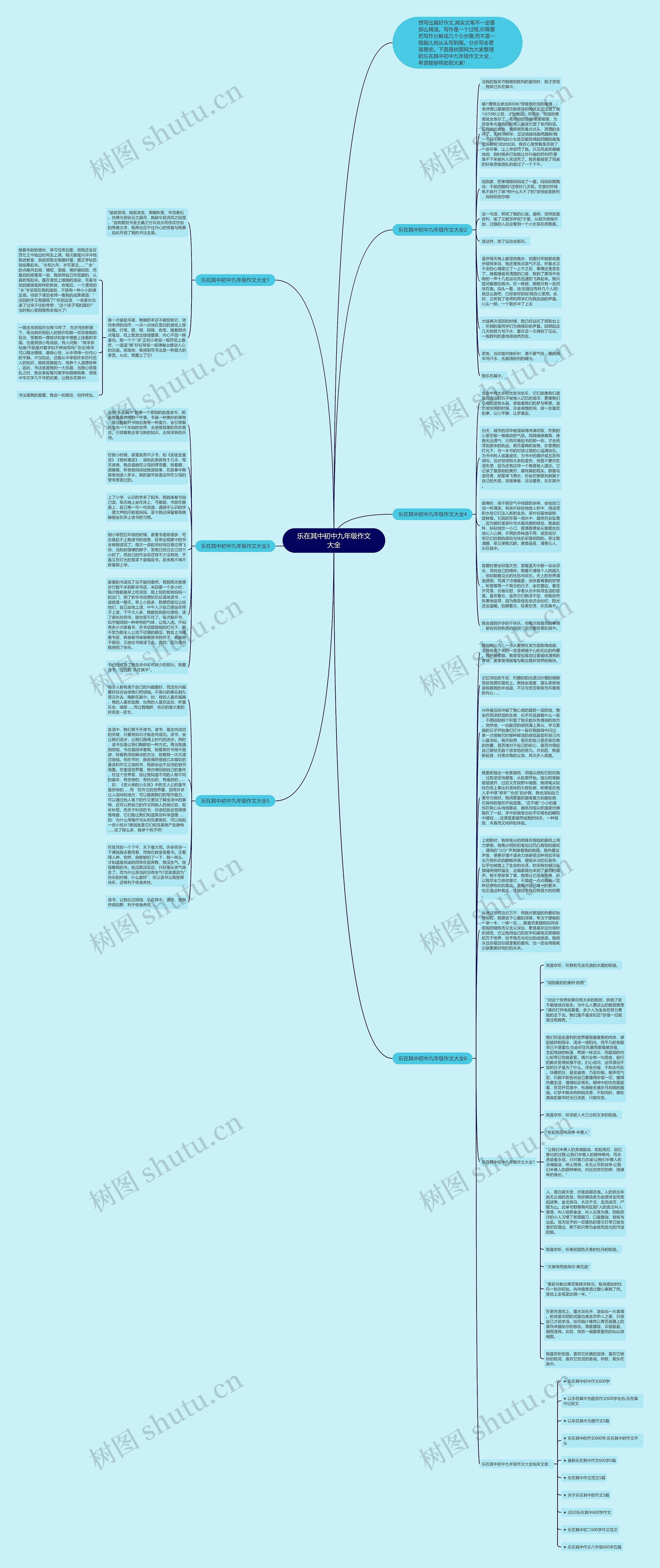 乐在其中初中九年级作文大全思维导图