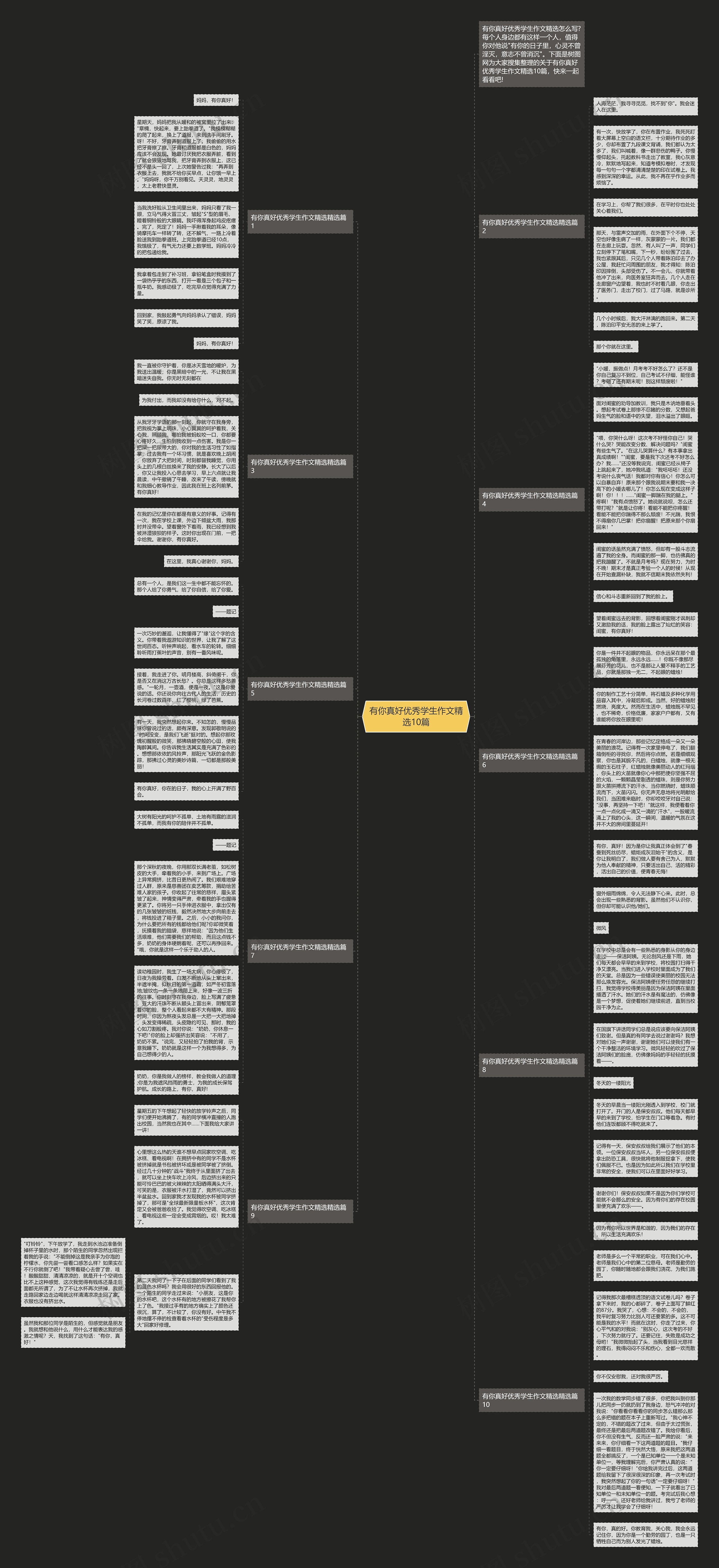 有你真好优秀学生作文精选10篇思维导图