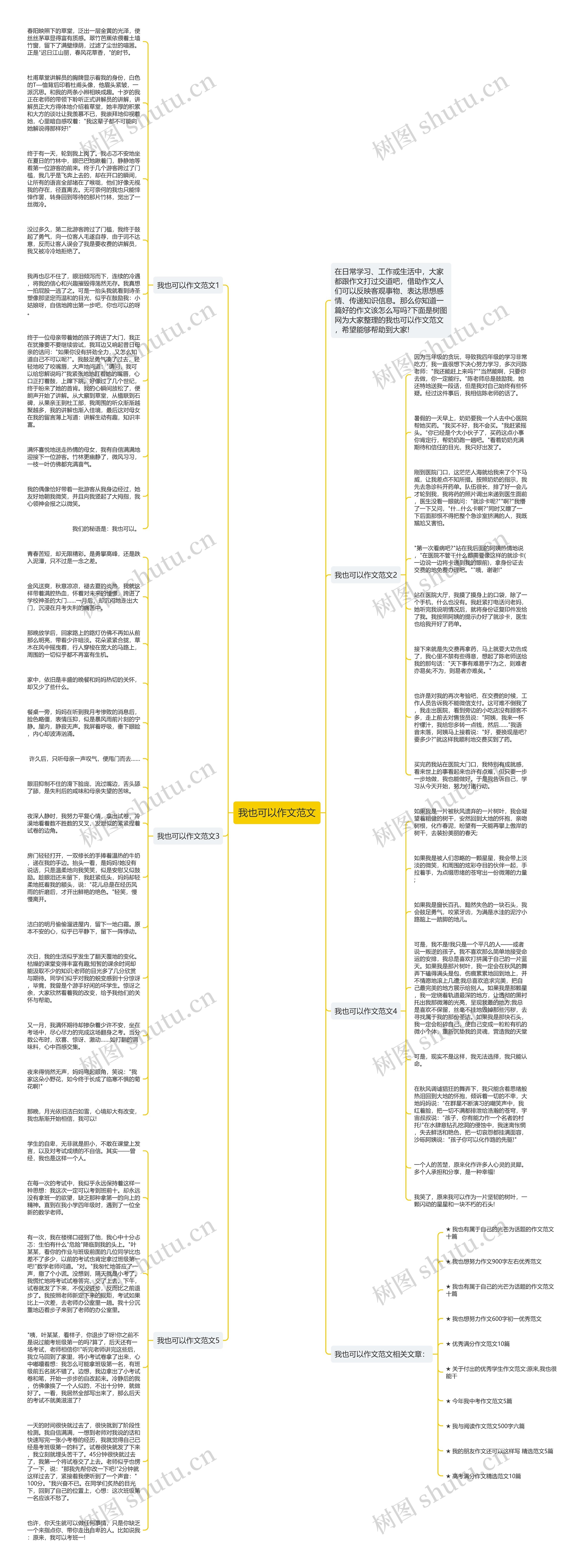 我也可以作文范文思维导图