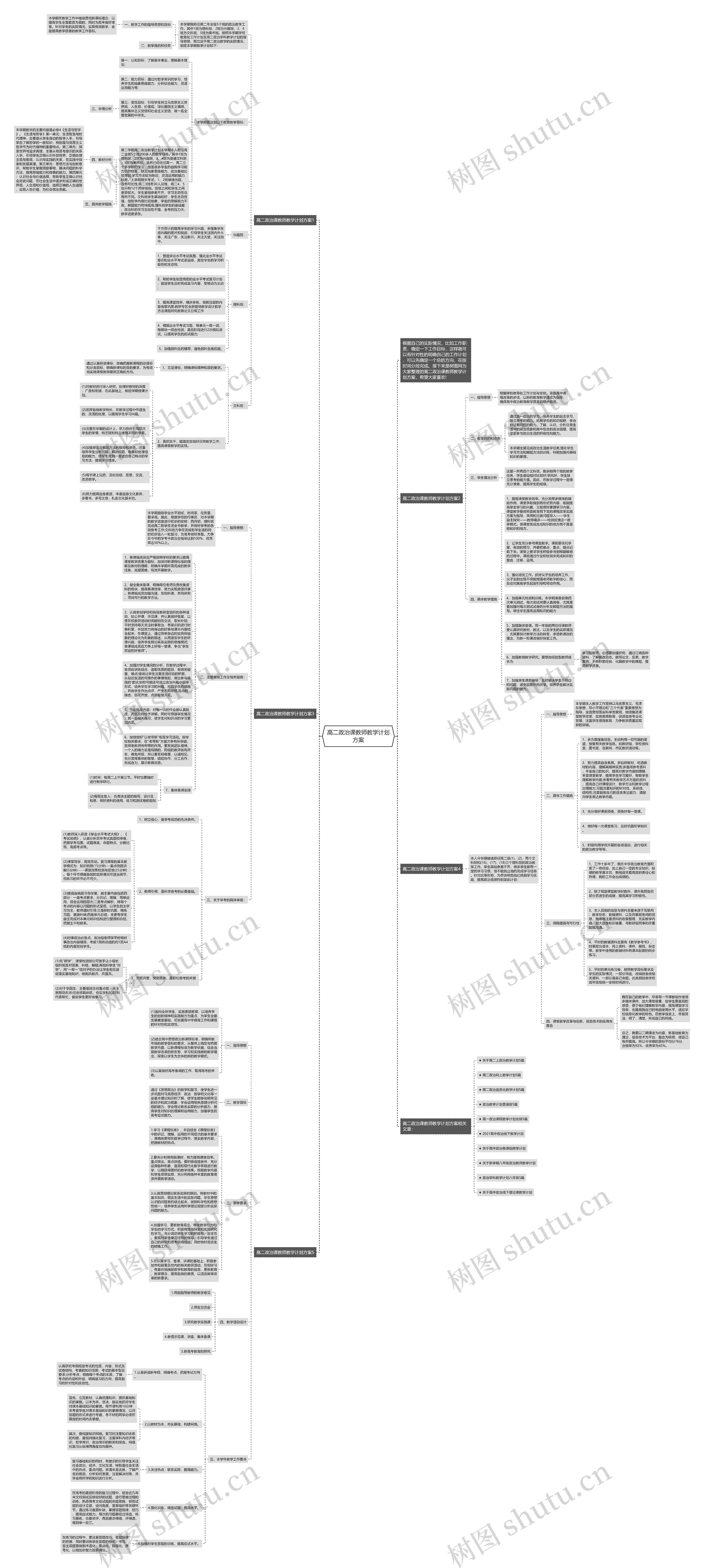 高二政治课教师教学计划方案