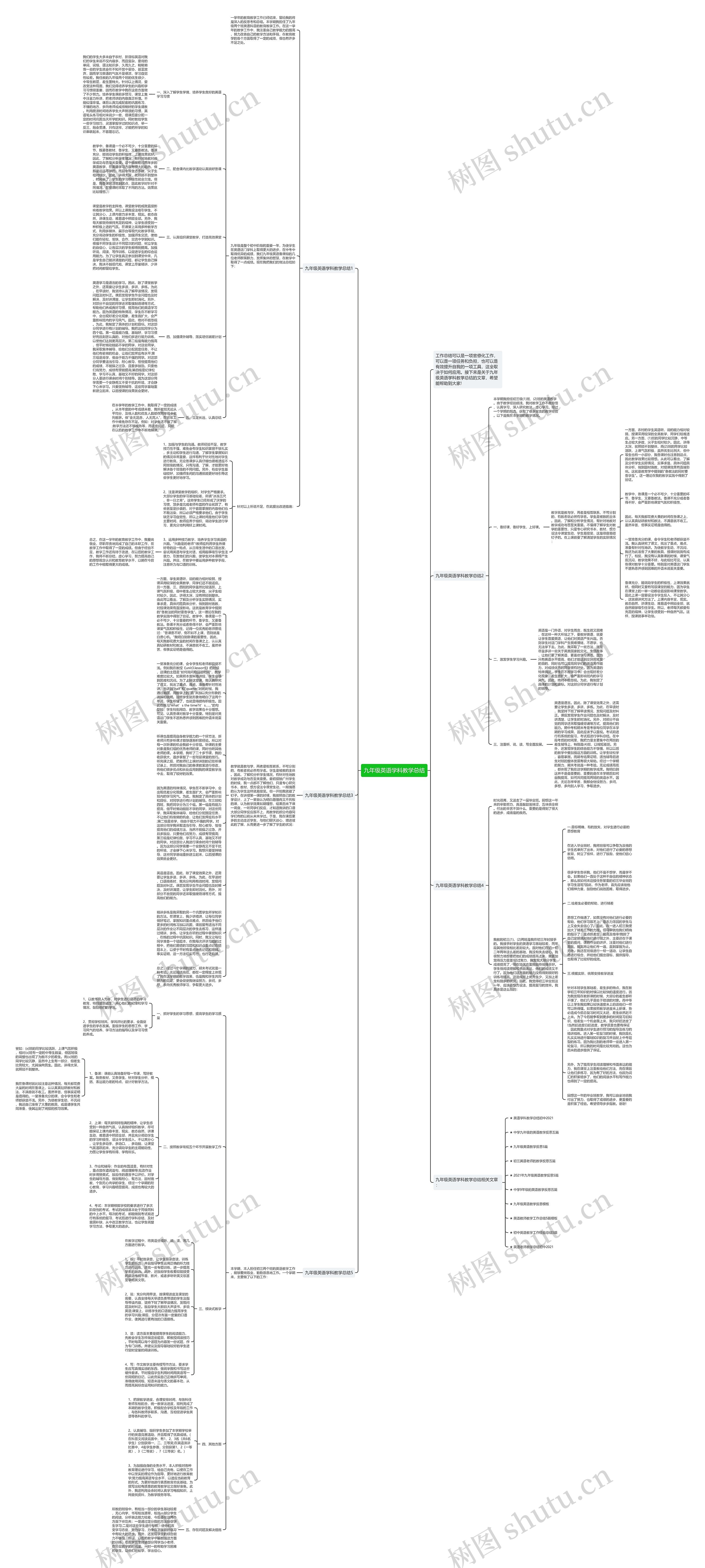 九年级英语学科教学总结思维导图