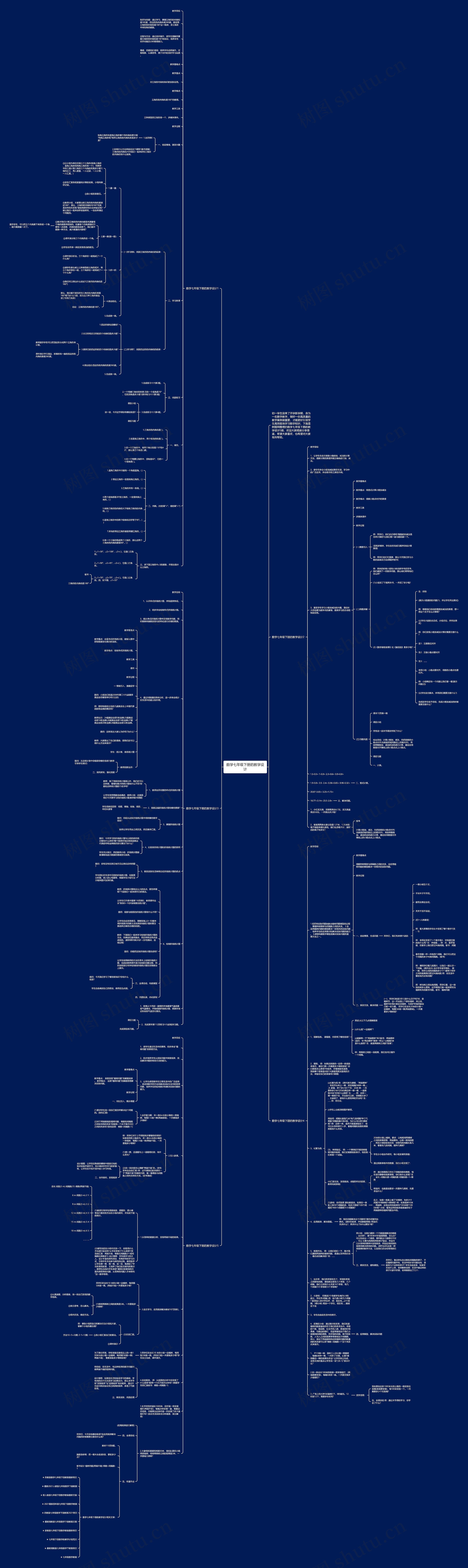 数学七年级下册的教学设计思维导图