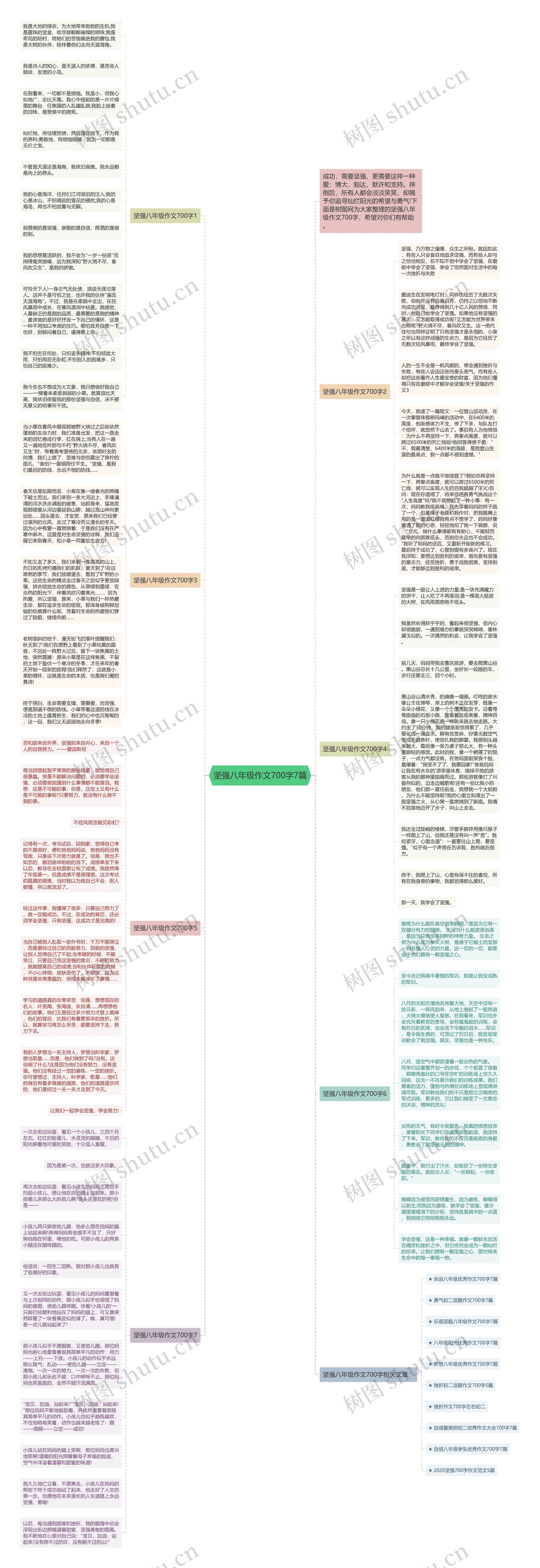 坚强八年级作文700字7篇思维导图