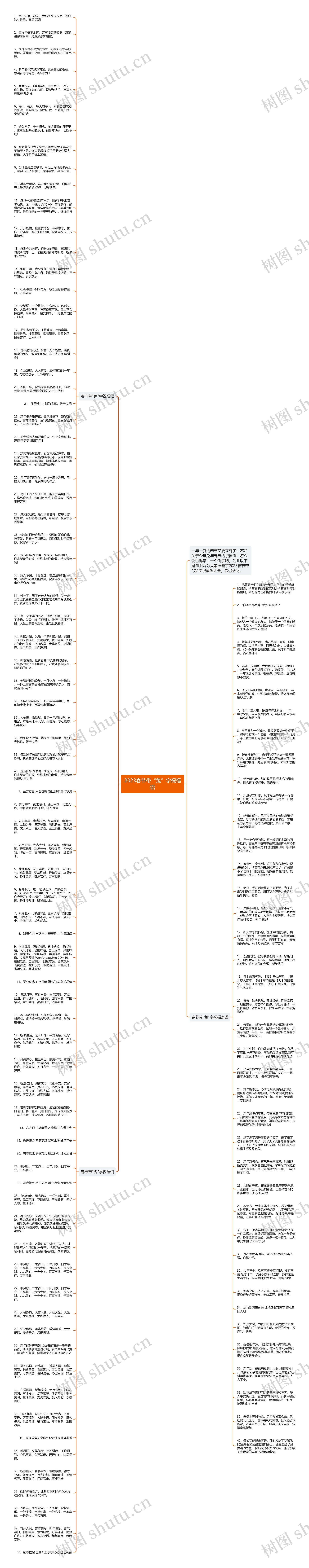 2023春节带“兔”字祝福语思维导图