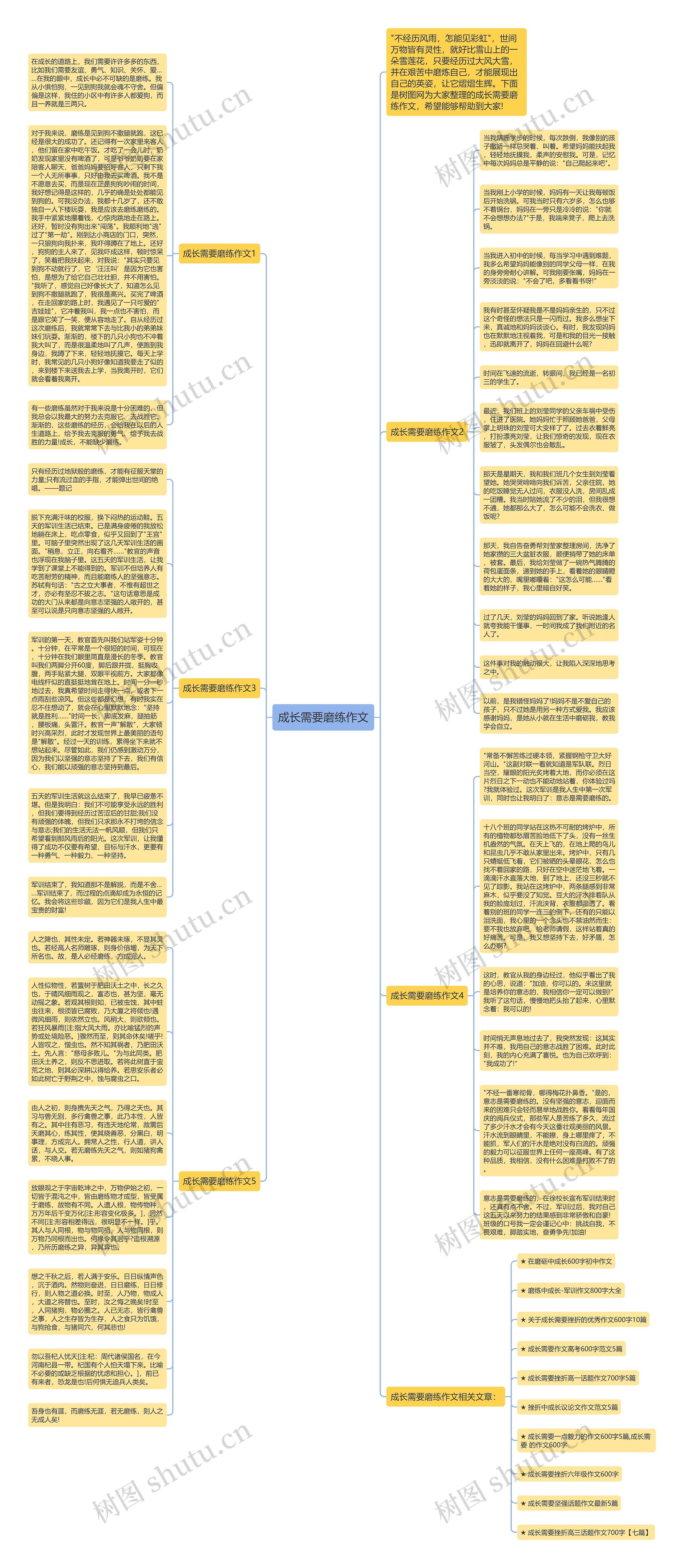 成长需要磨练作文思维导图
