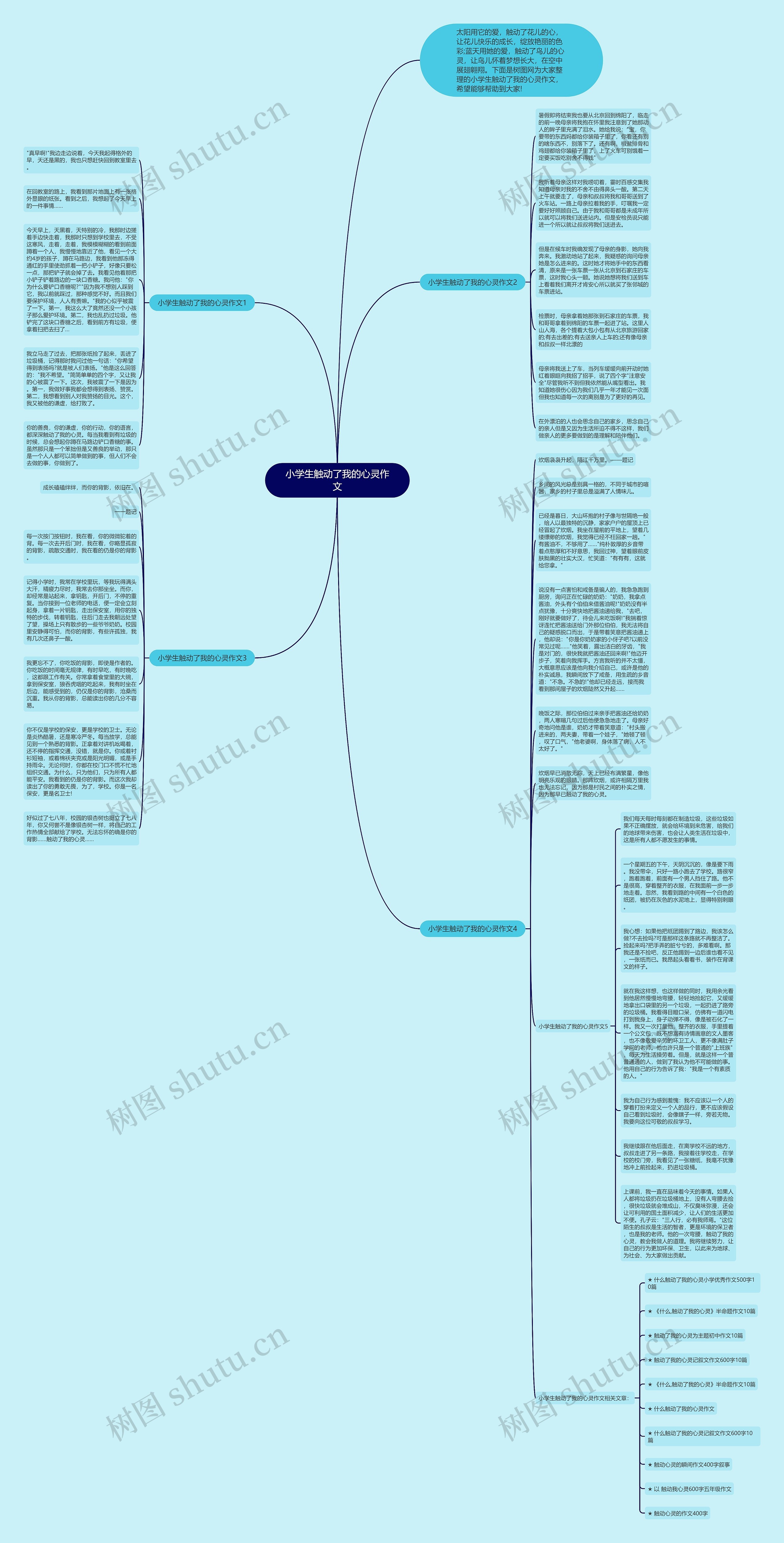 小学生触动了我的心灵作文思维导图