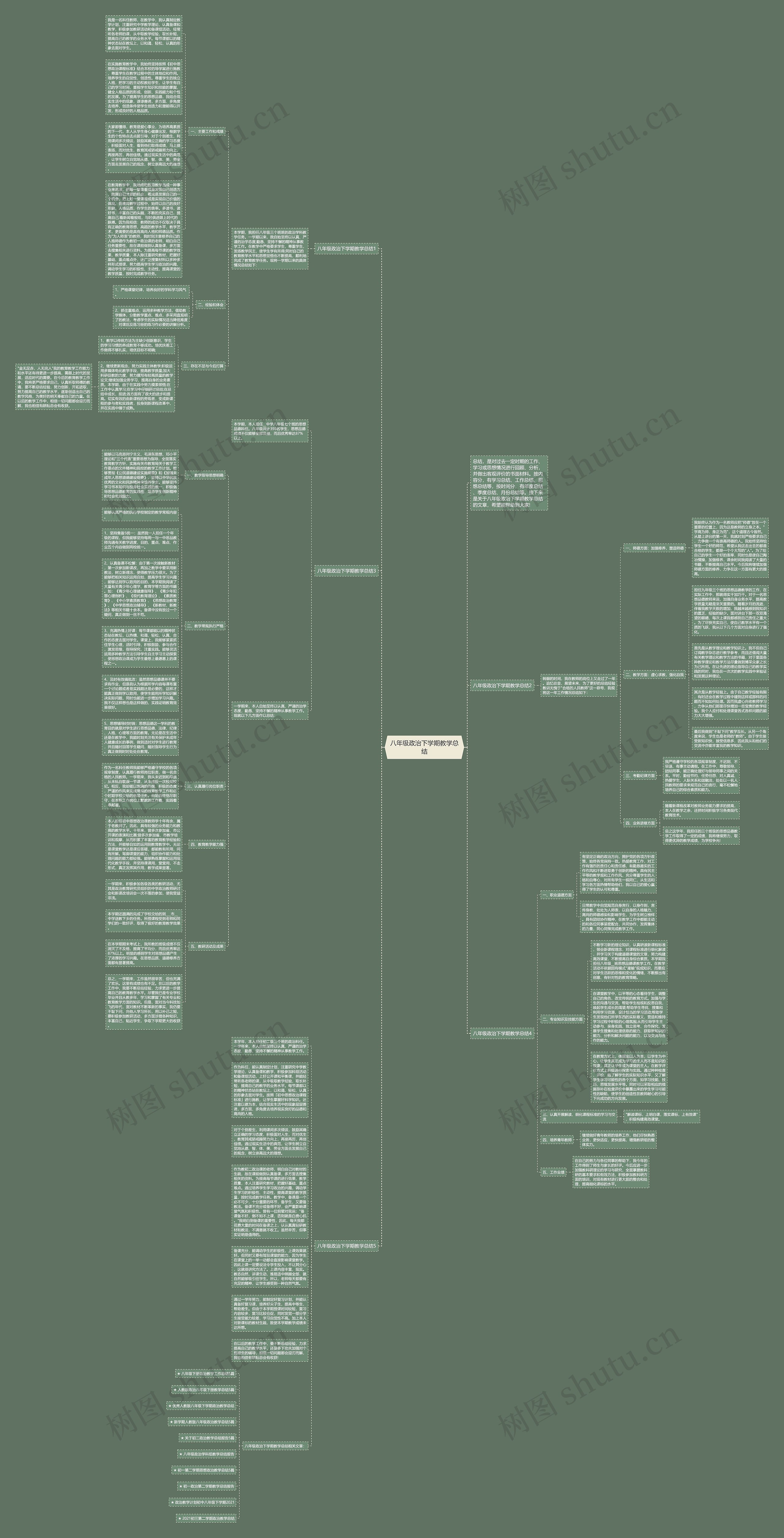 八年级政治下学期教学总结思维导图