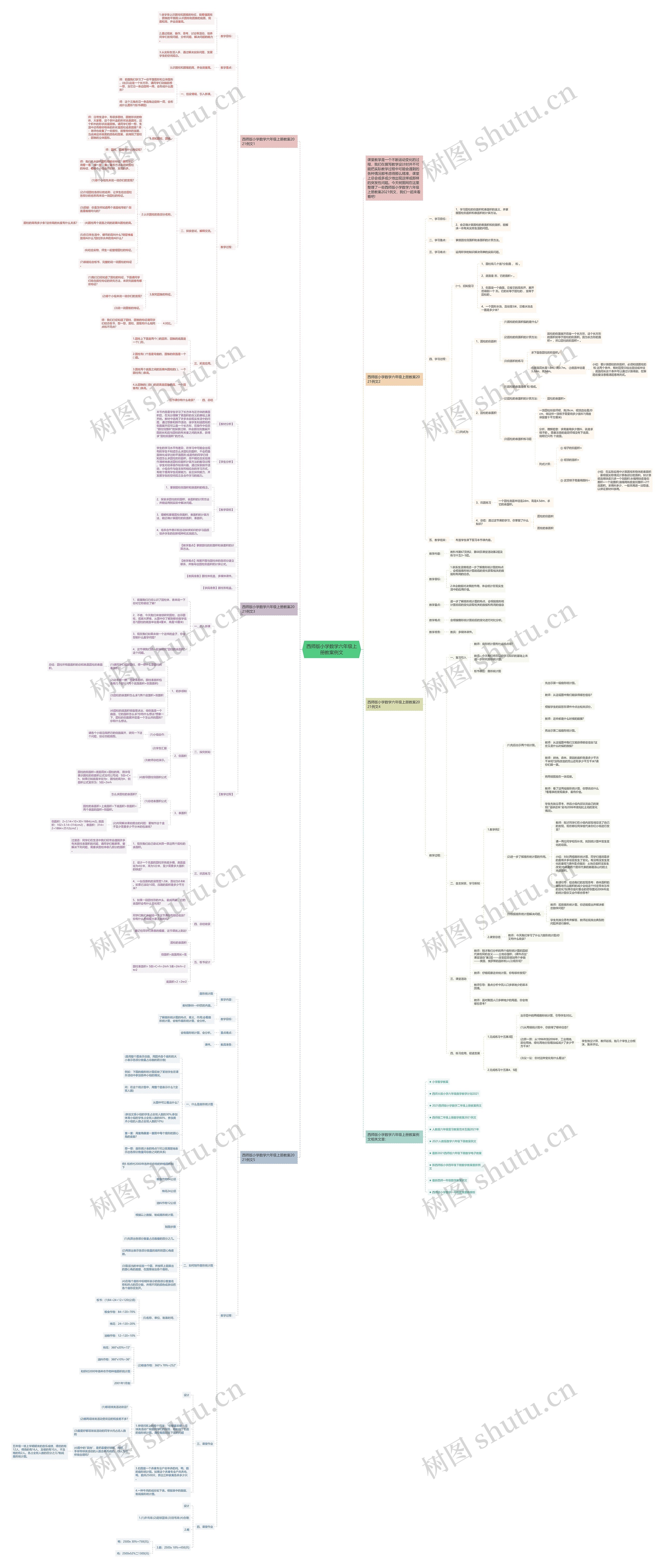 西师版小学数学六年级上册教案例文