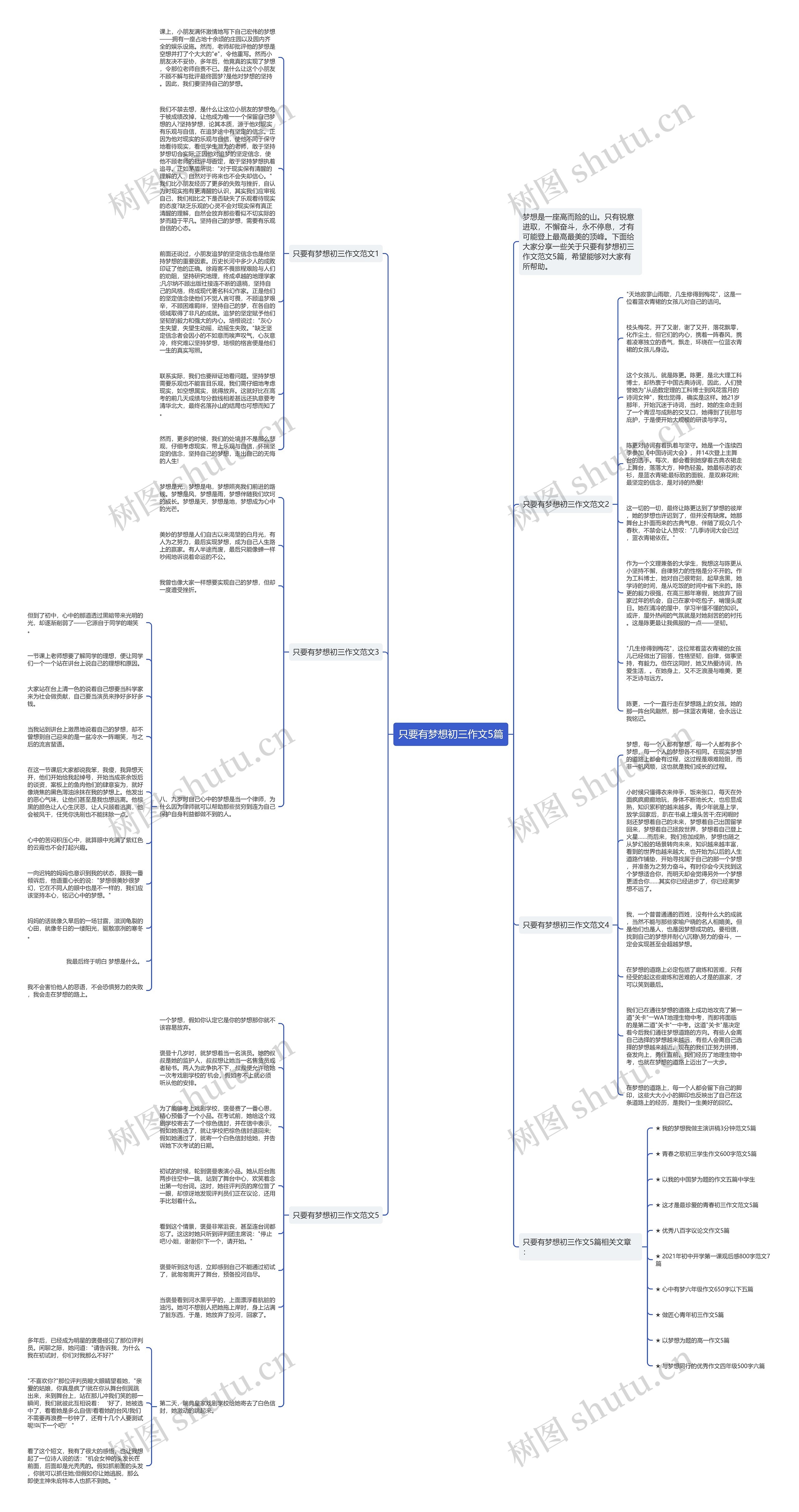 只要有梦想初三作文5篇思维导图