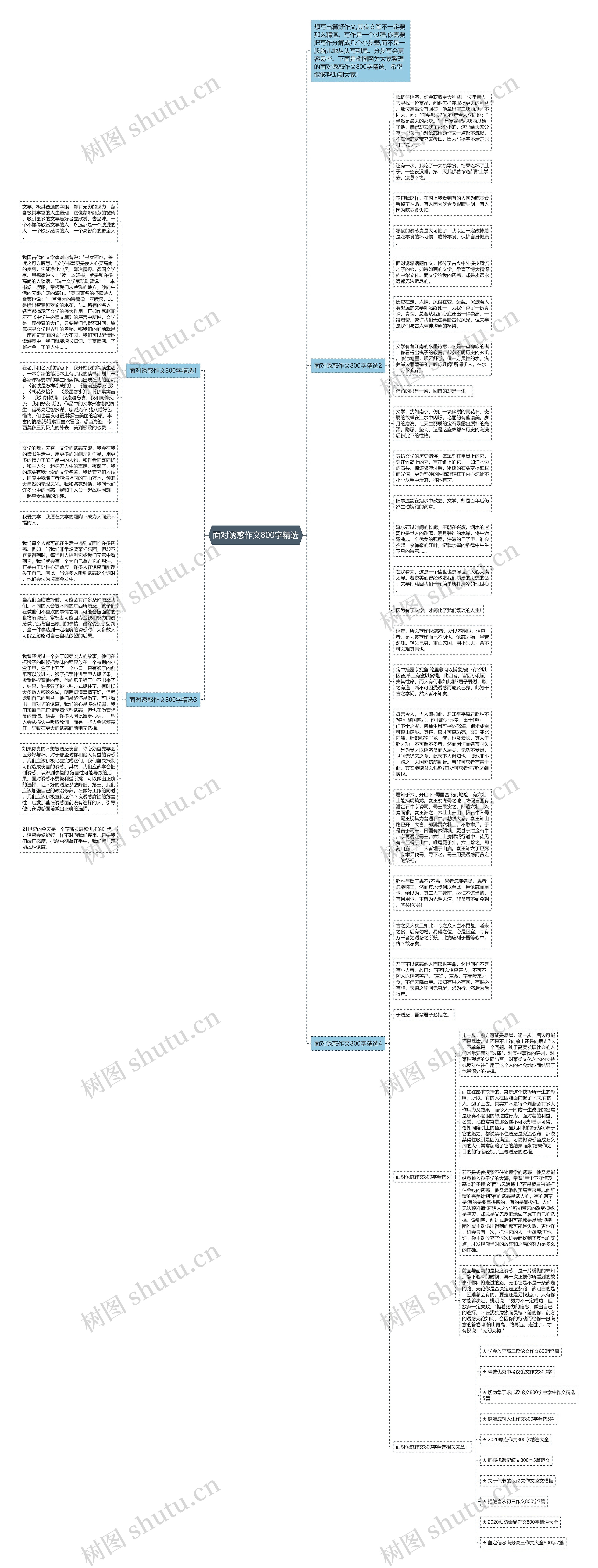面对诱惑作文800字精选思维导图