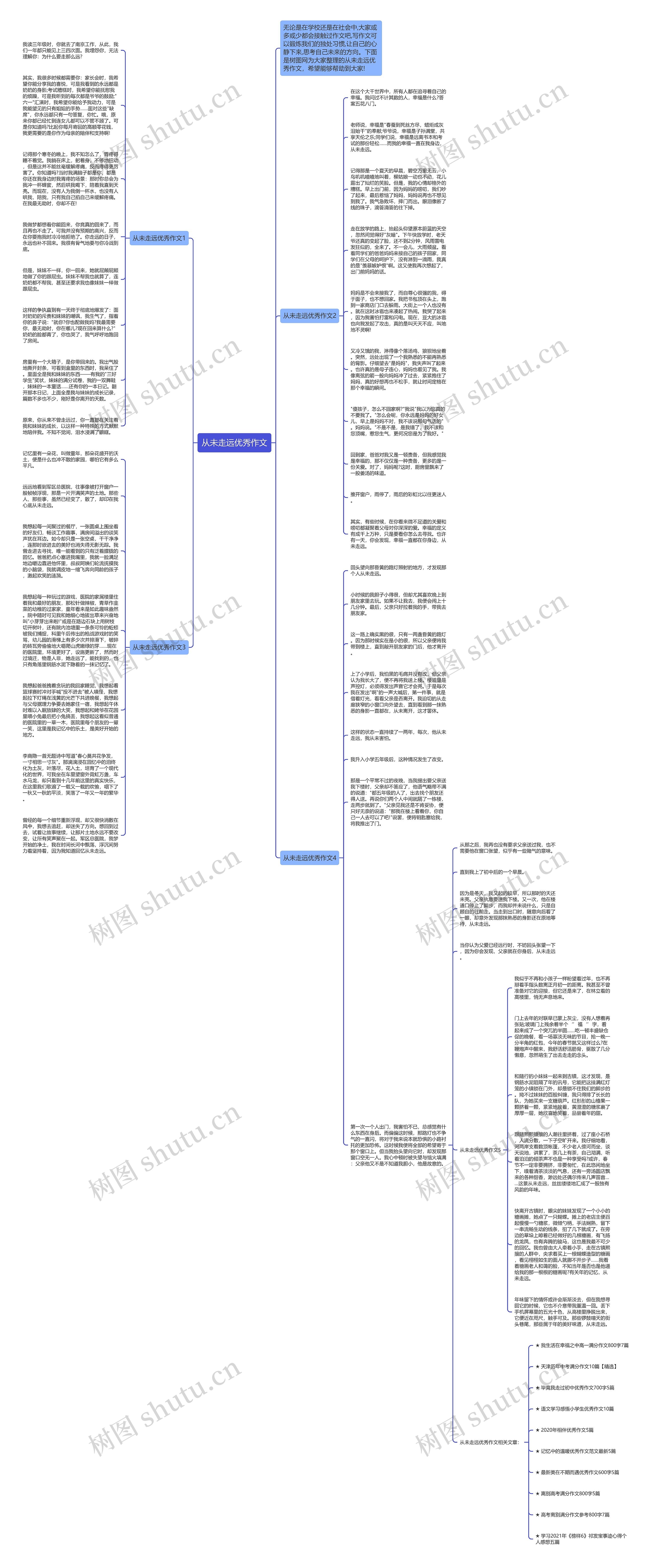 从未走远优秀作文思维导图