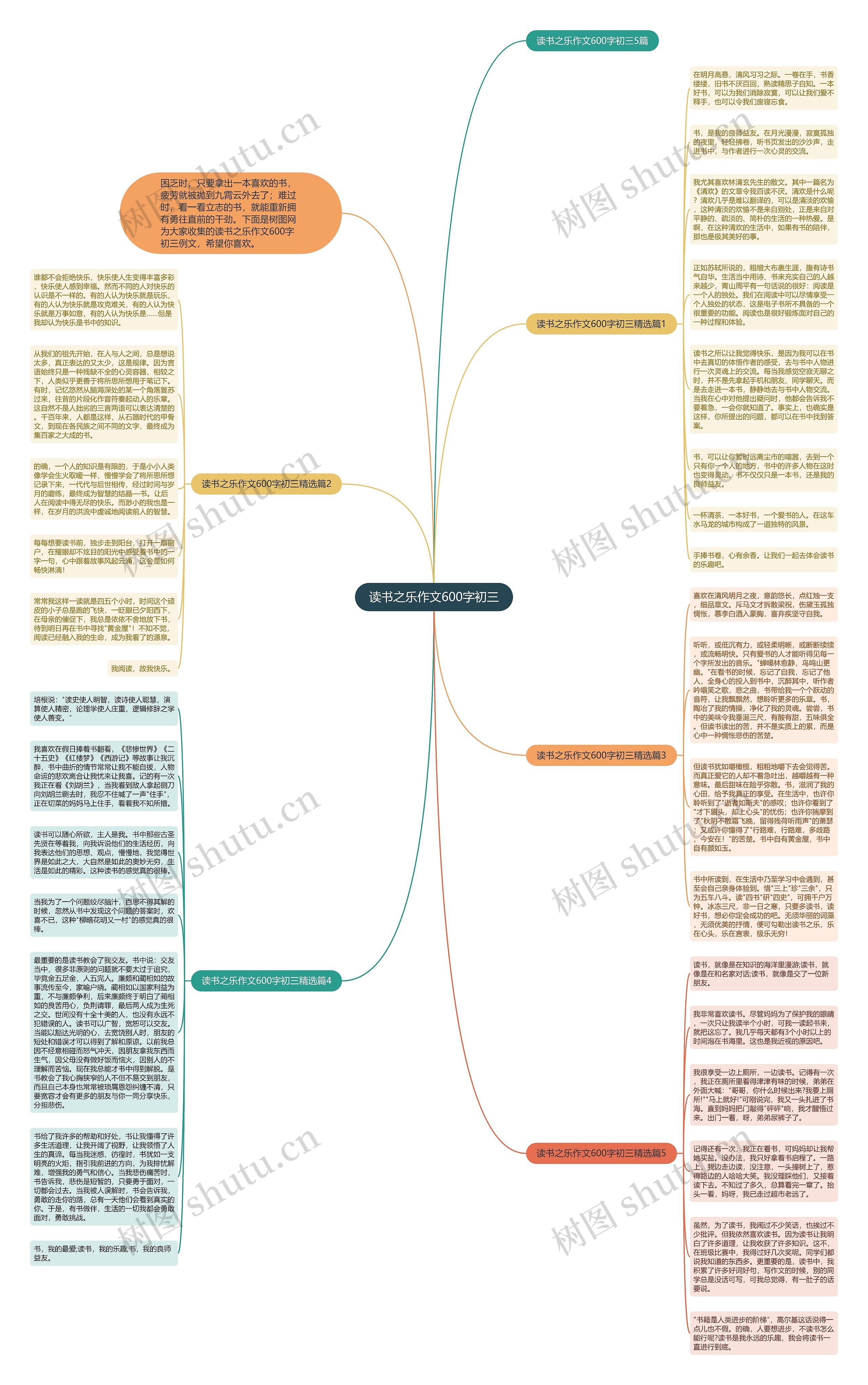 读书之乐作文600字初三思维导图