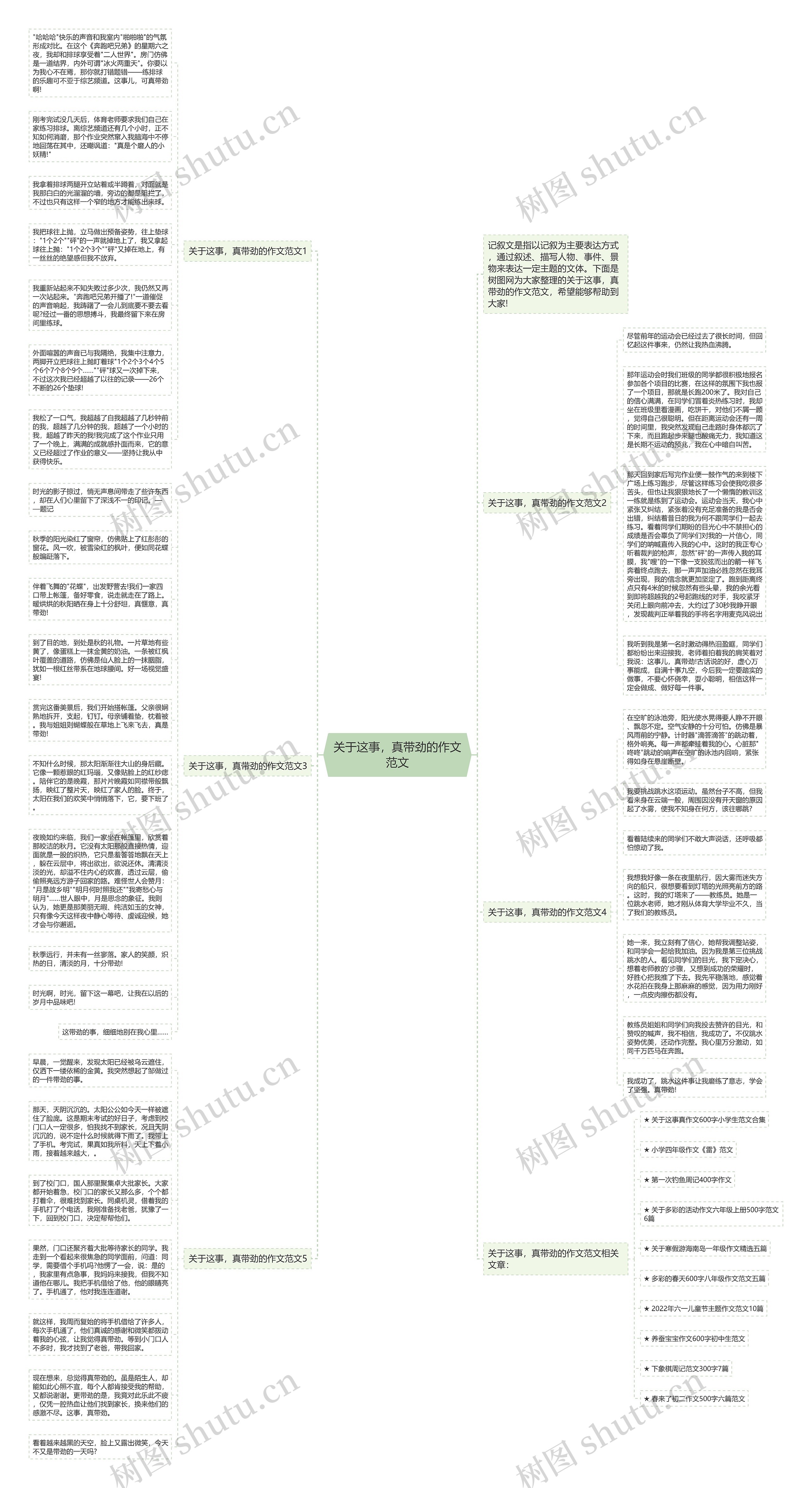 关于这事，真带劲的作文范文思维导图