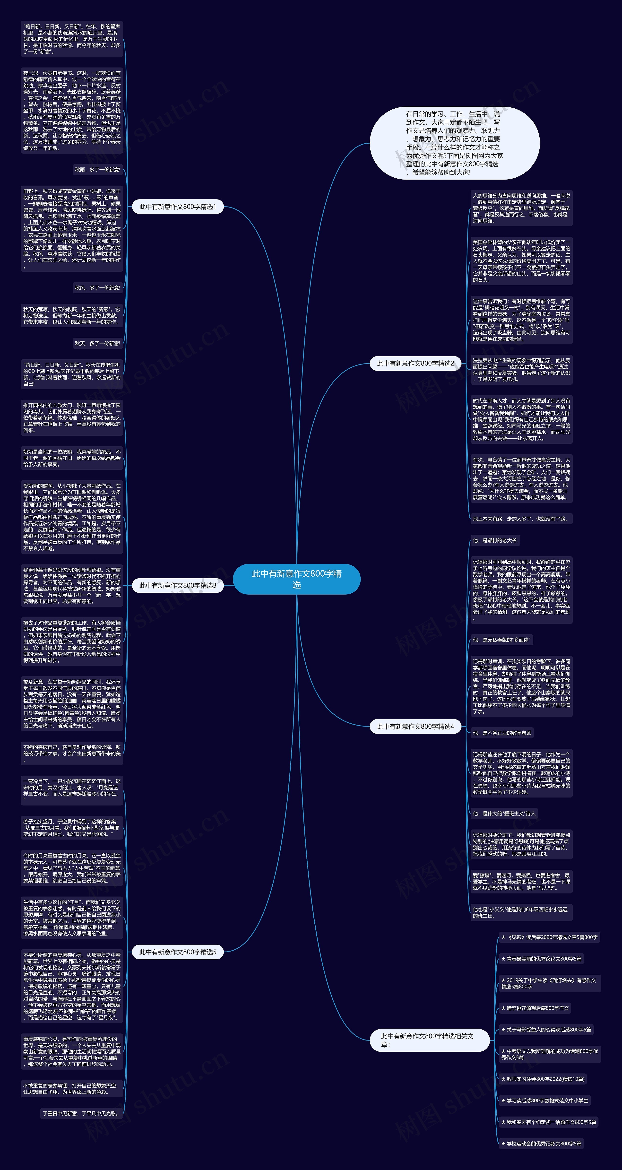 此中有新意作文800字精选思维导图