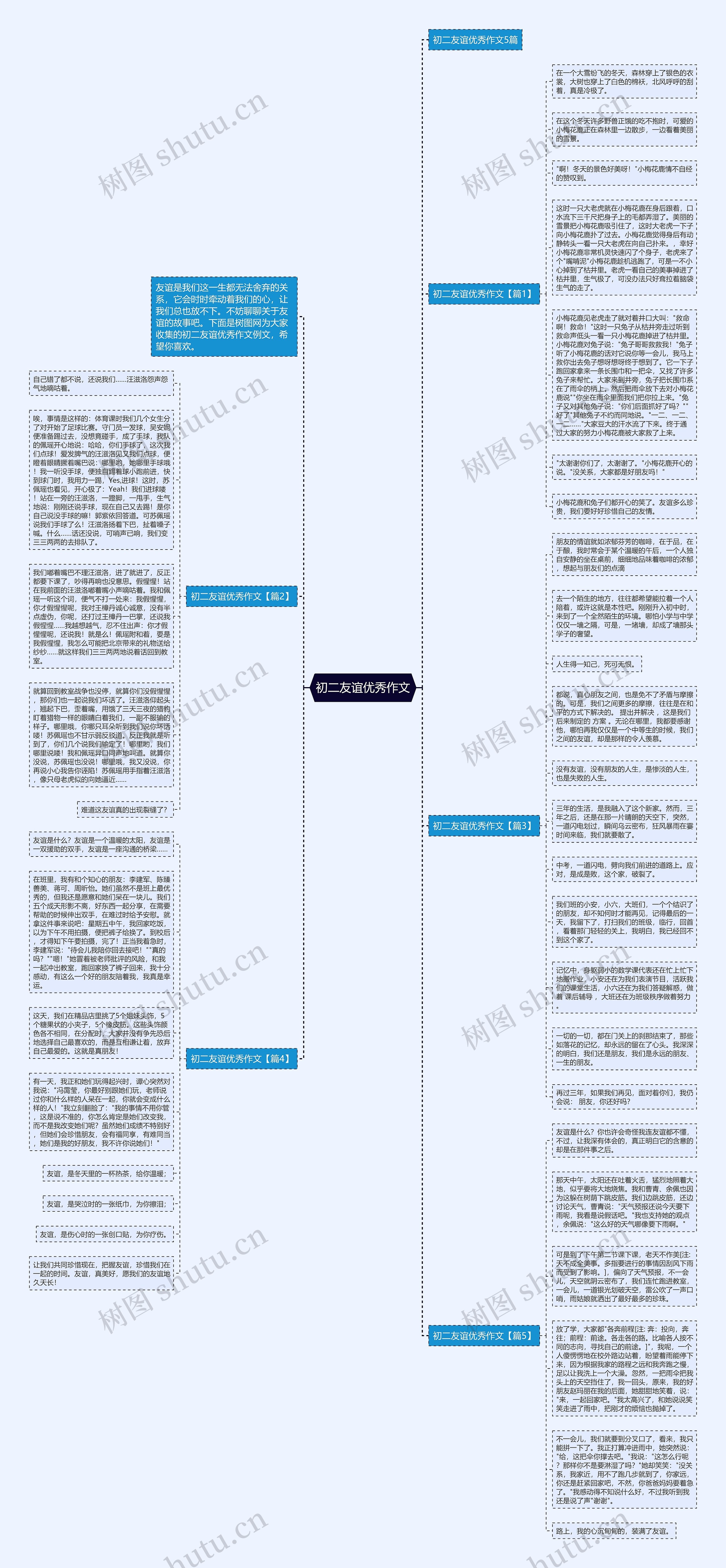 初二友谊优秀作文思维导图