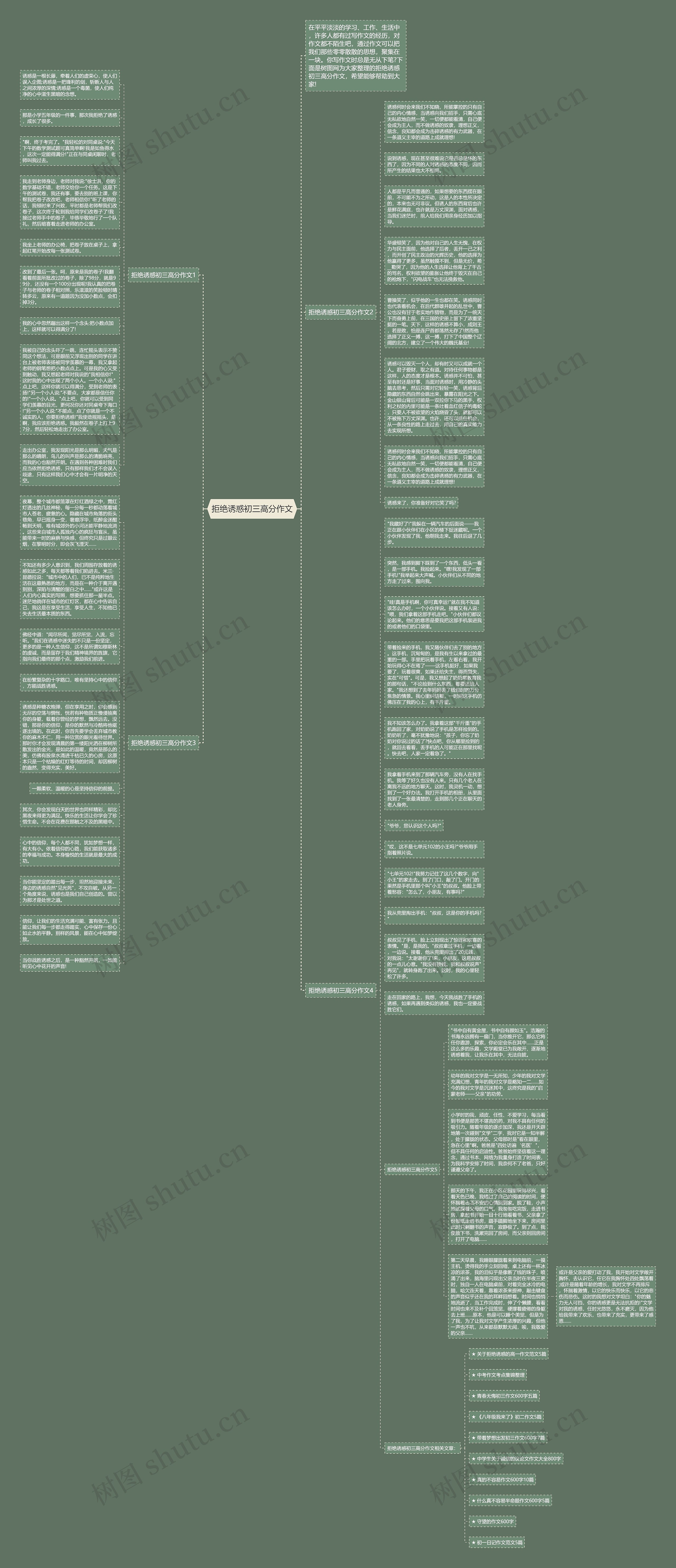 拒绝诱惑初三高分作文思维导图