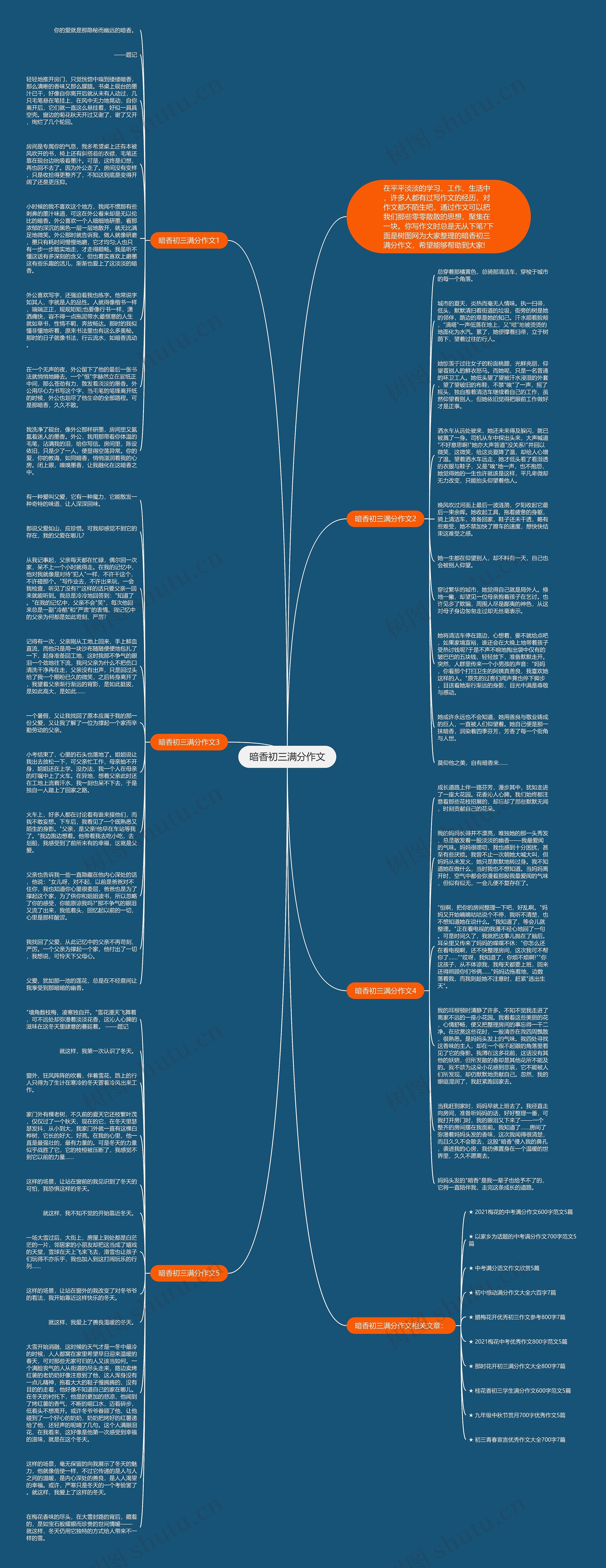 暗香初三满分作文思维导图