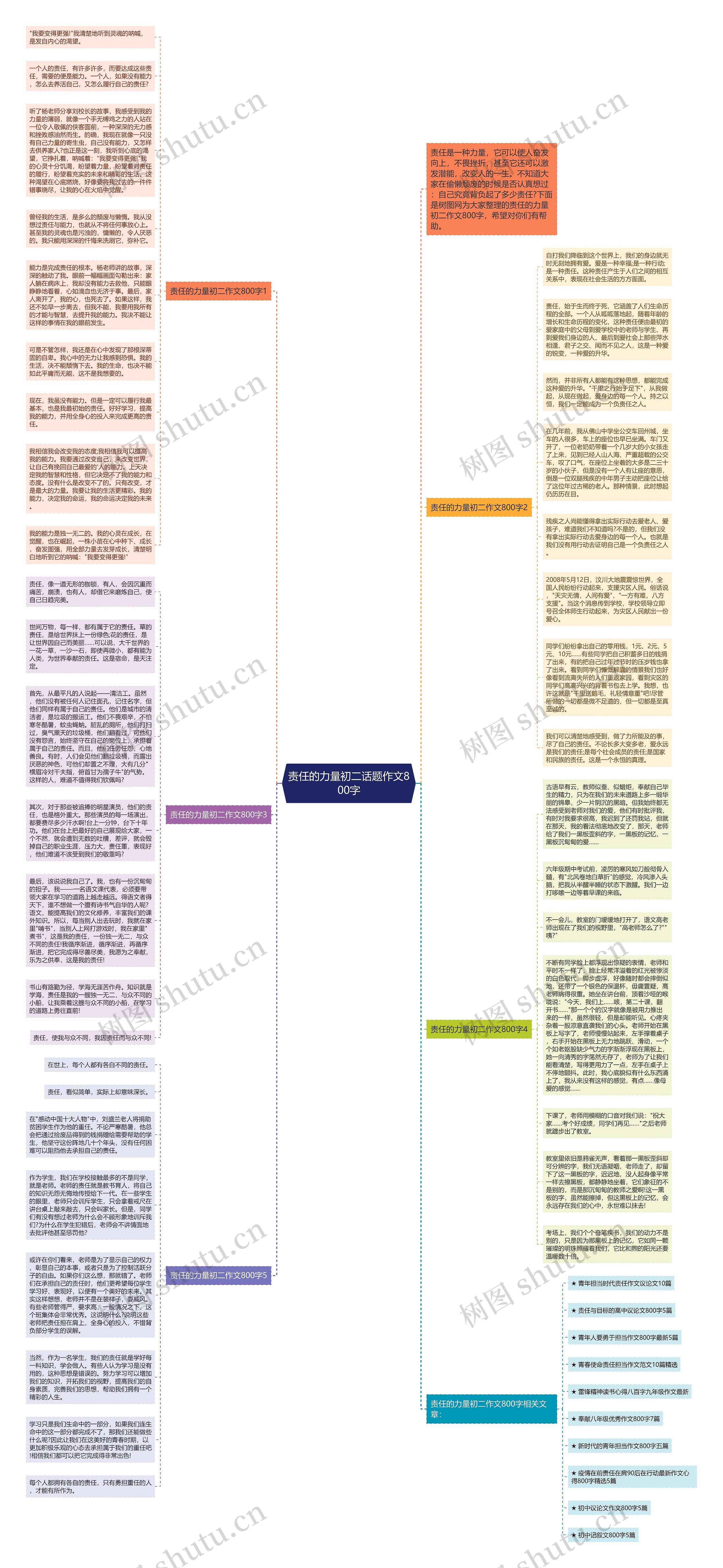 责任的力量初二话题作文800字思维导图