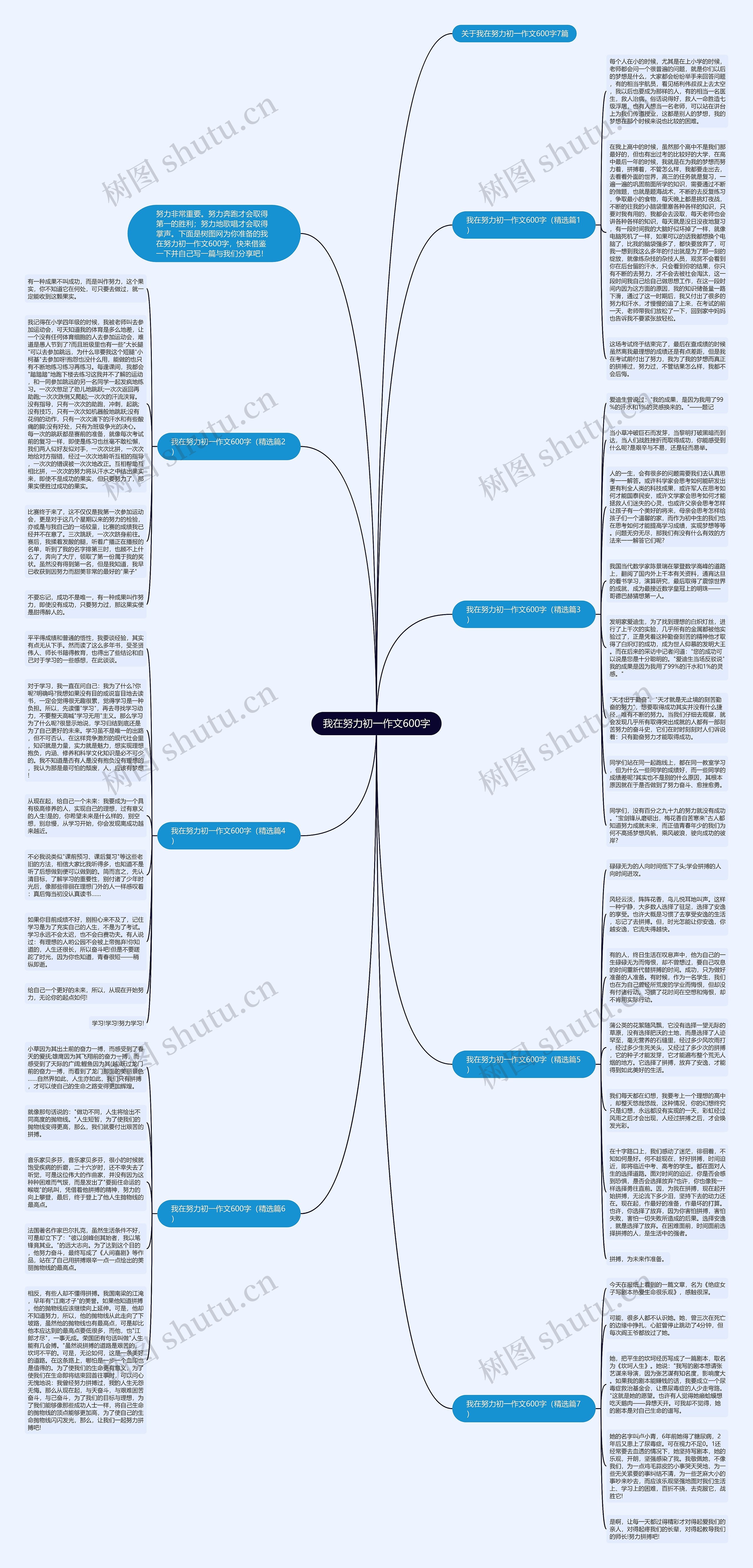 我在努力初一作文600字思维导图