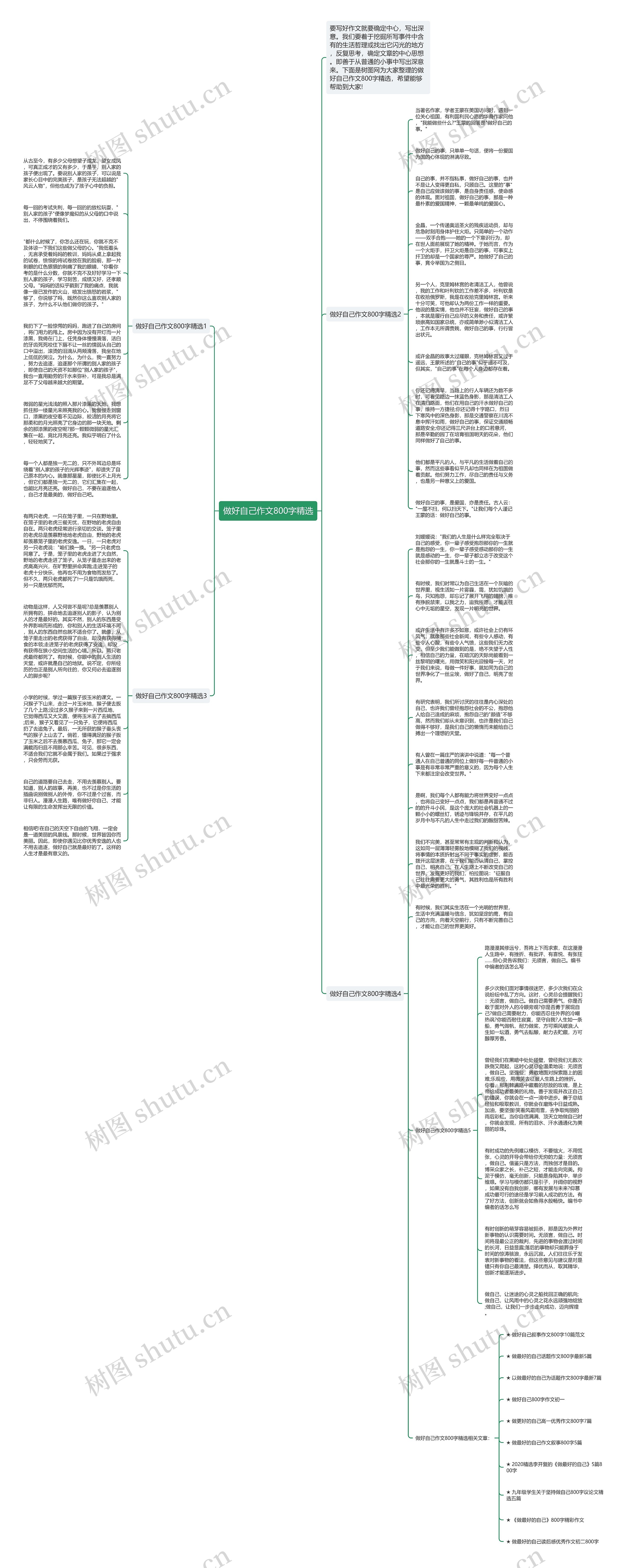 做好自己作文800字精选思维导图