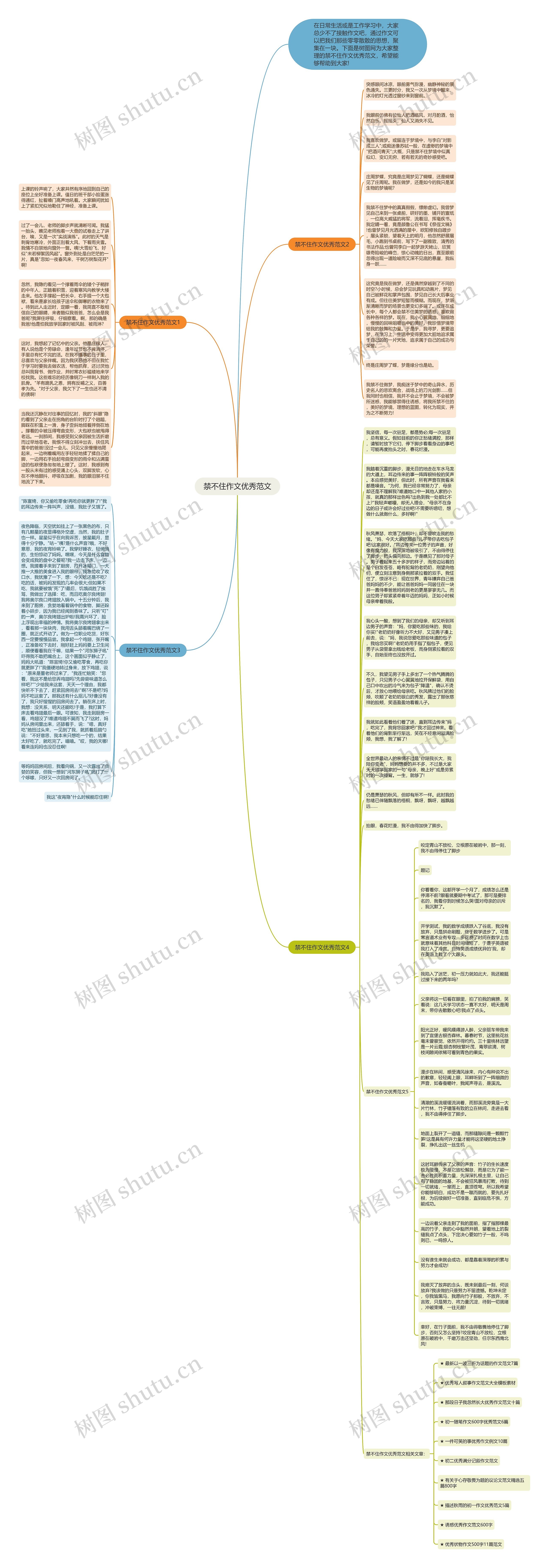 禁不住作文优秀范文思维导图